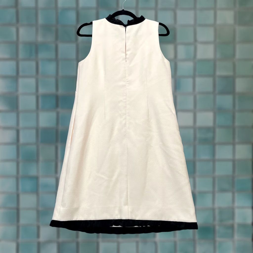 J.Crew J.CREW Dress Womens 6 Beige Shift Sleeveless Zip Lined Textured Round Neck Casual Party/Cocktail Size M / US 6-8 / IT 42-44 - 1 Thumbnail