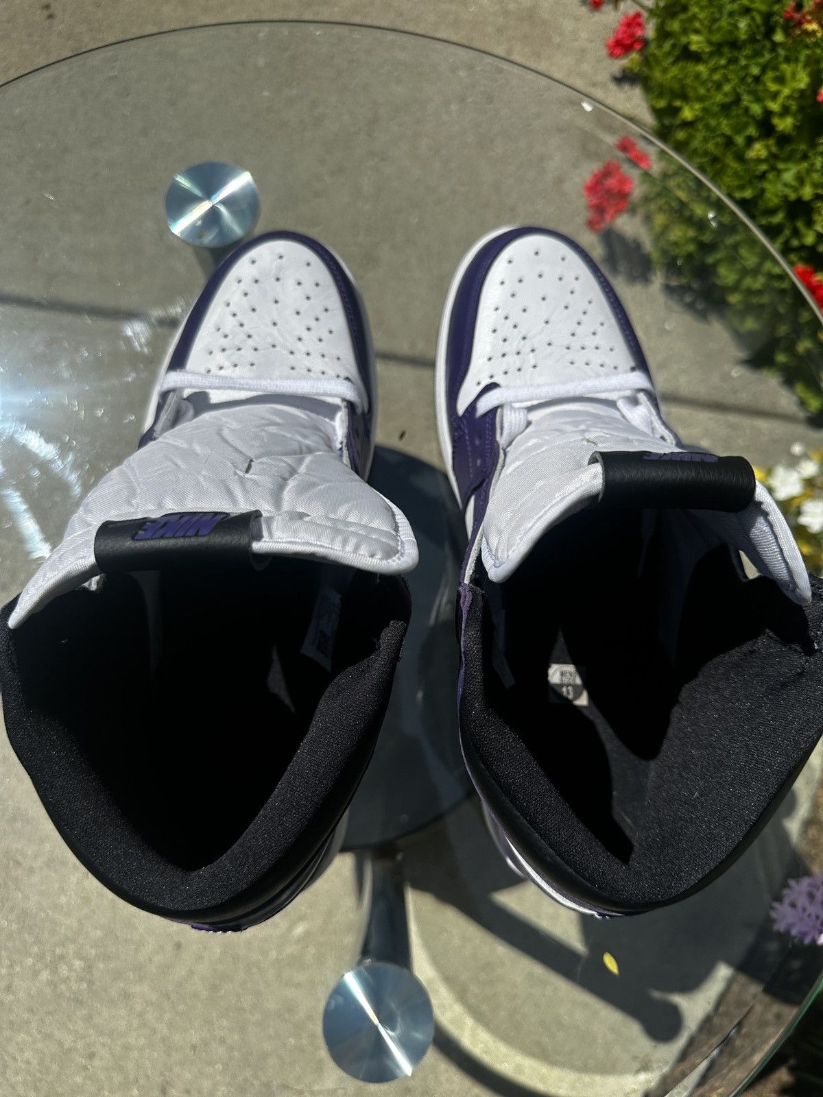 Jordan Brand Jordan 1 Retro High Court Purple White Size US 13 / EU 46 - 4 Thumbnail