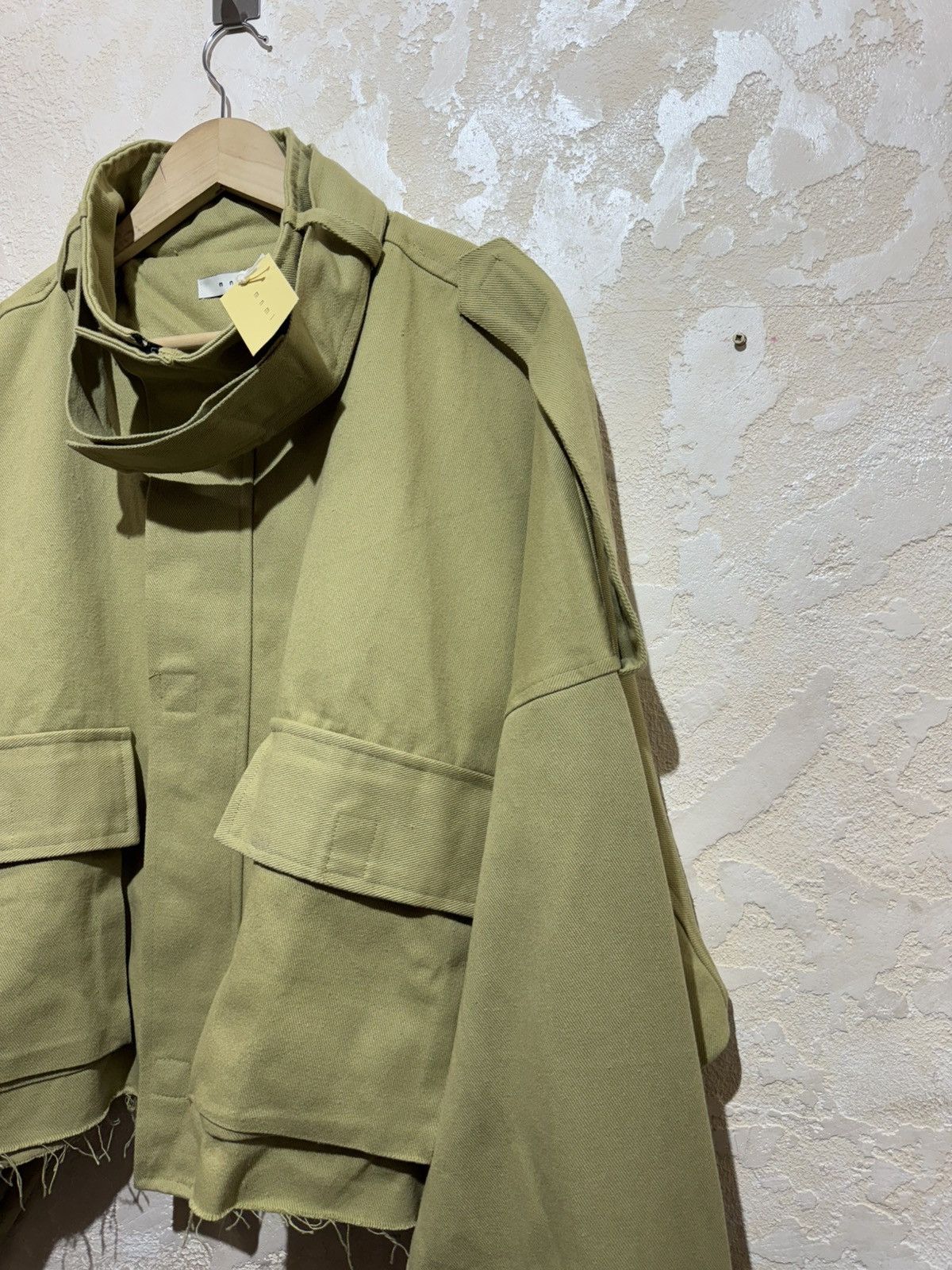 Designer MNML Distressed Cardigan M65 Jacket Olive Size L Size US L / EU 52-54 / 3 - 4 Thumbnail