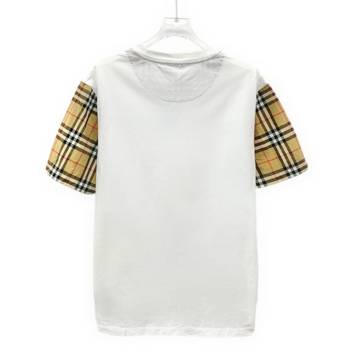 Burberry Burberry White Check Panel Short Sleeve T-Shirt K26WX Size XS / US 0-2 / IT 36-38 - 2 Thumbnail