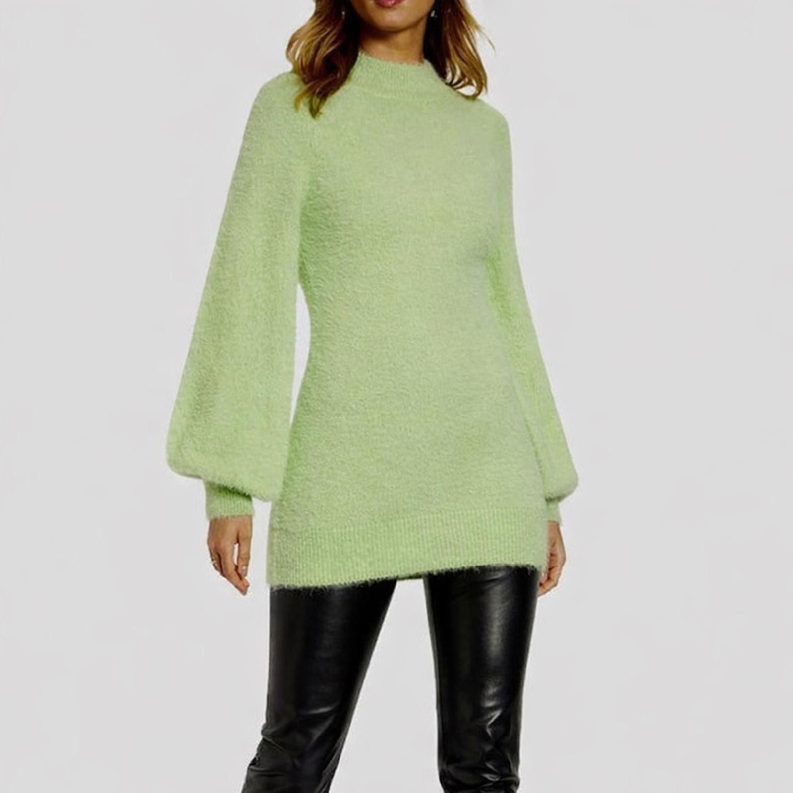 Bardot Fuzzy Limelight XL Cowl Neck Sweater Dress NWOT $150