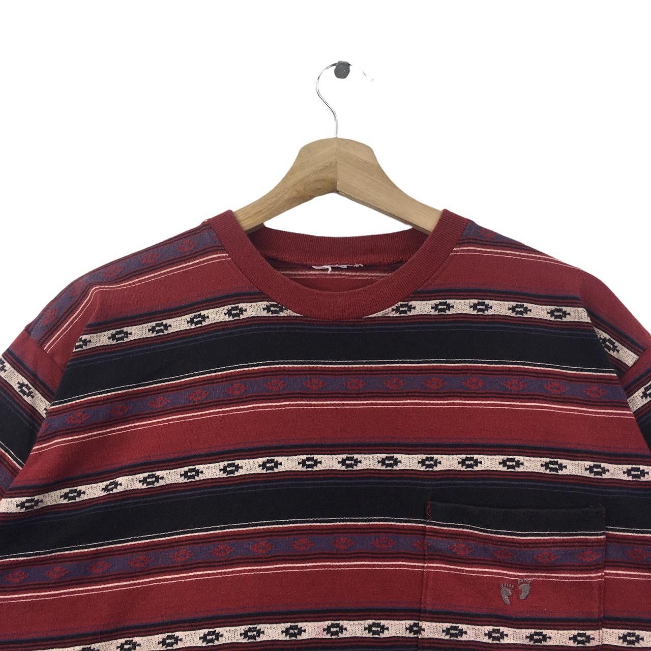 Hang Ten Vtg 80’ HANG TEN SURFING Hawaii Aztec Striped Tee Size US XL / EU 56 / 4 - 2 Thumbnail