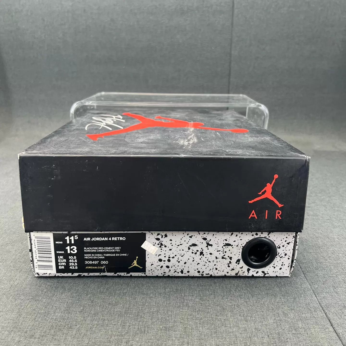 Nike Air Jordan 4 Black Red 19 99 New Size US 12.5 / EU 45-46 - 9 Thumbnail