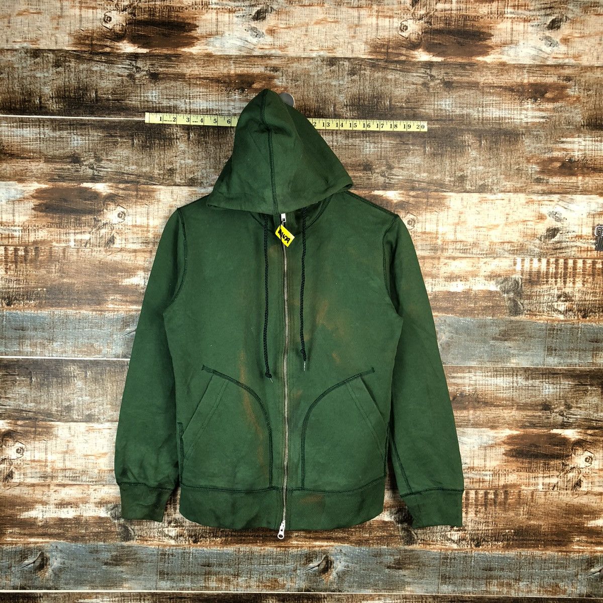 Vintage General Supply Green faded Hoodie #A1629 Size US S / EU 44-46 / 1 - 1 Thumbnail