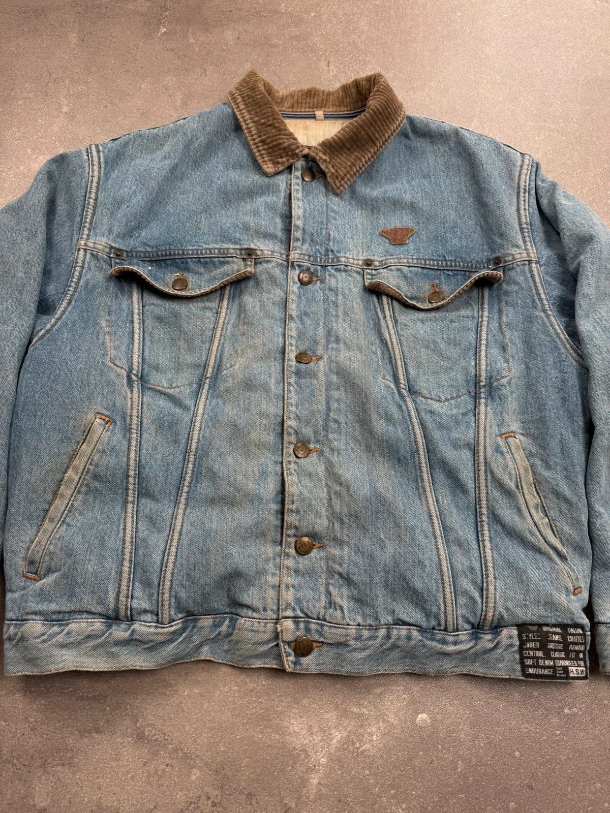 Armani Armani denim jacket vintage 1980s work wear made in Italy Size US L / EU 52-54 / 3 - 6 Thumbnail