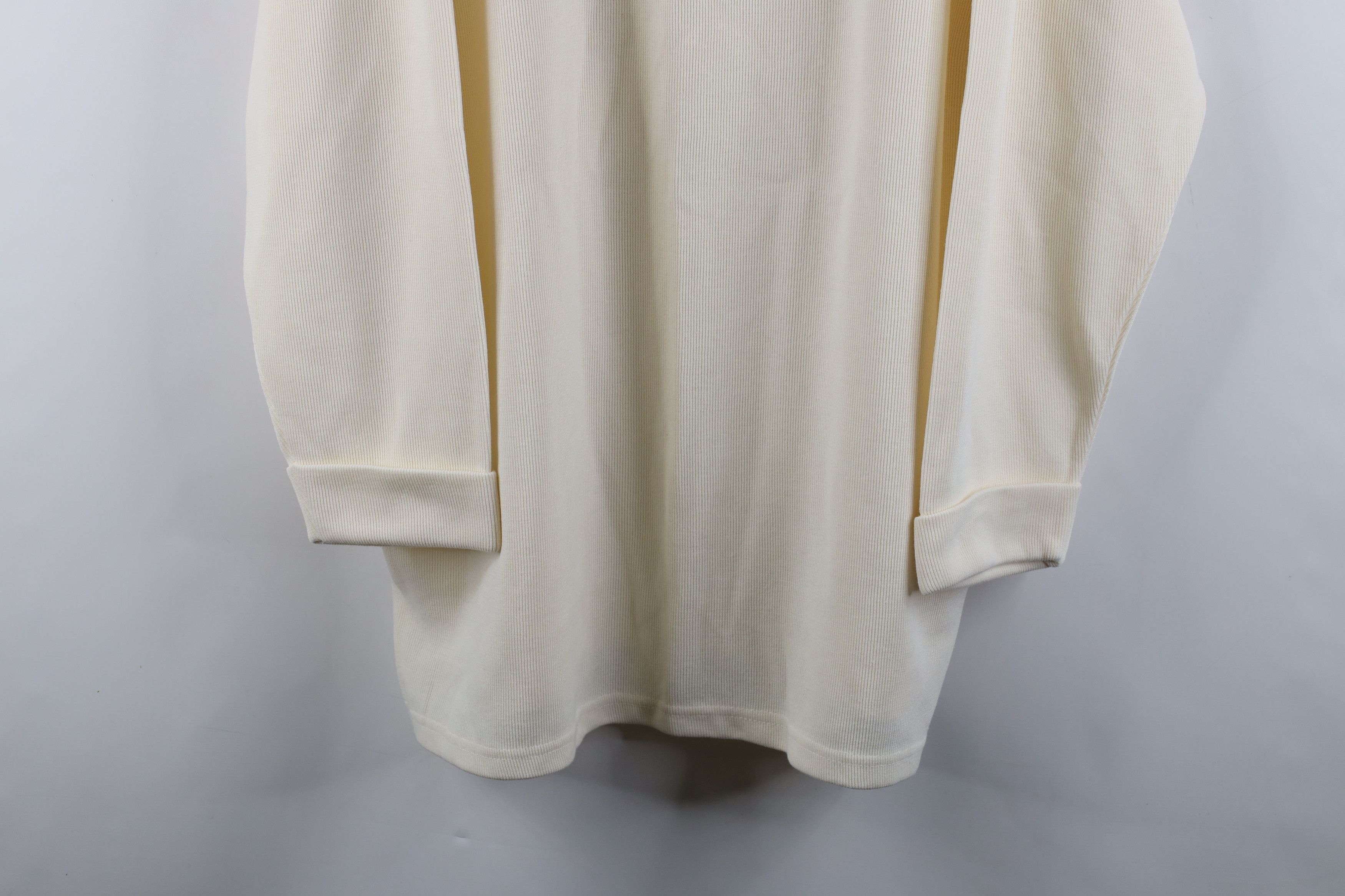 Express × Vintage Vintage 90s Express Ribbed Knit 3/4 Sleeve T-Shirt Cream Size XL / US 12-14 / IT 48-50 - 3 Thumbnail