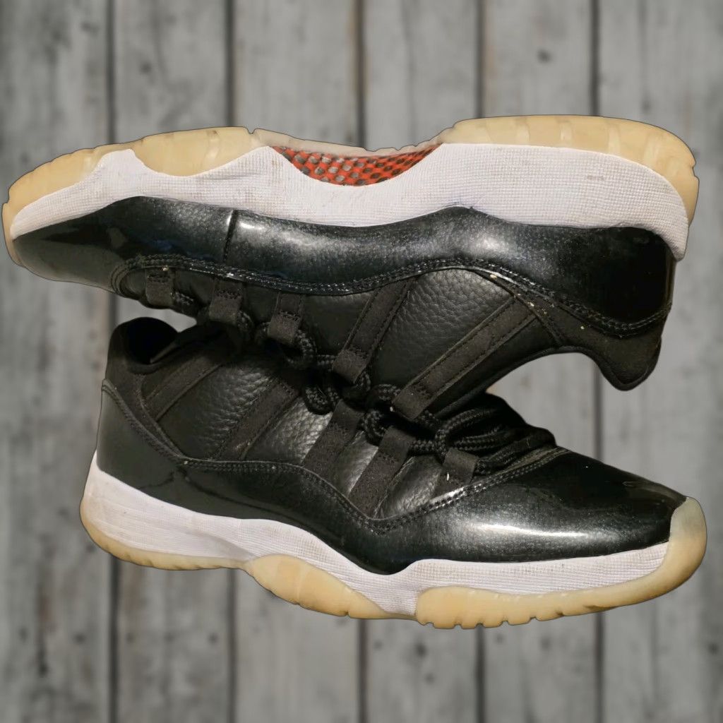Jordan Brand Air Jordan 11 Retro Low 72-10 Size 9.5 Black Nike Sneaker Men Jordan AV2187-001 Size US 10 / EU 43 - 1 Thumbnail