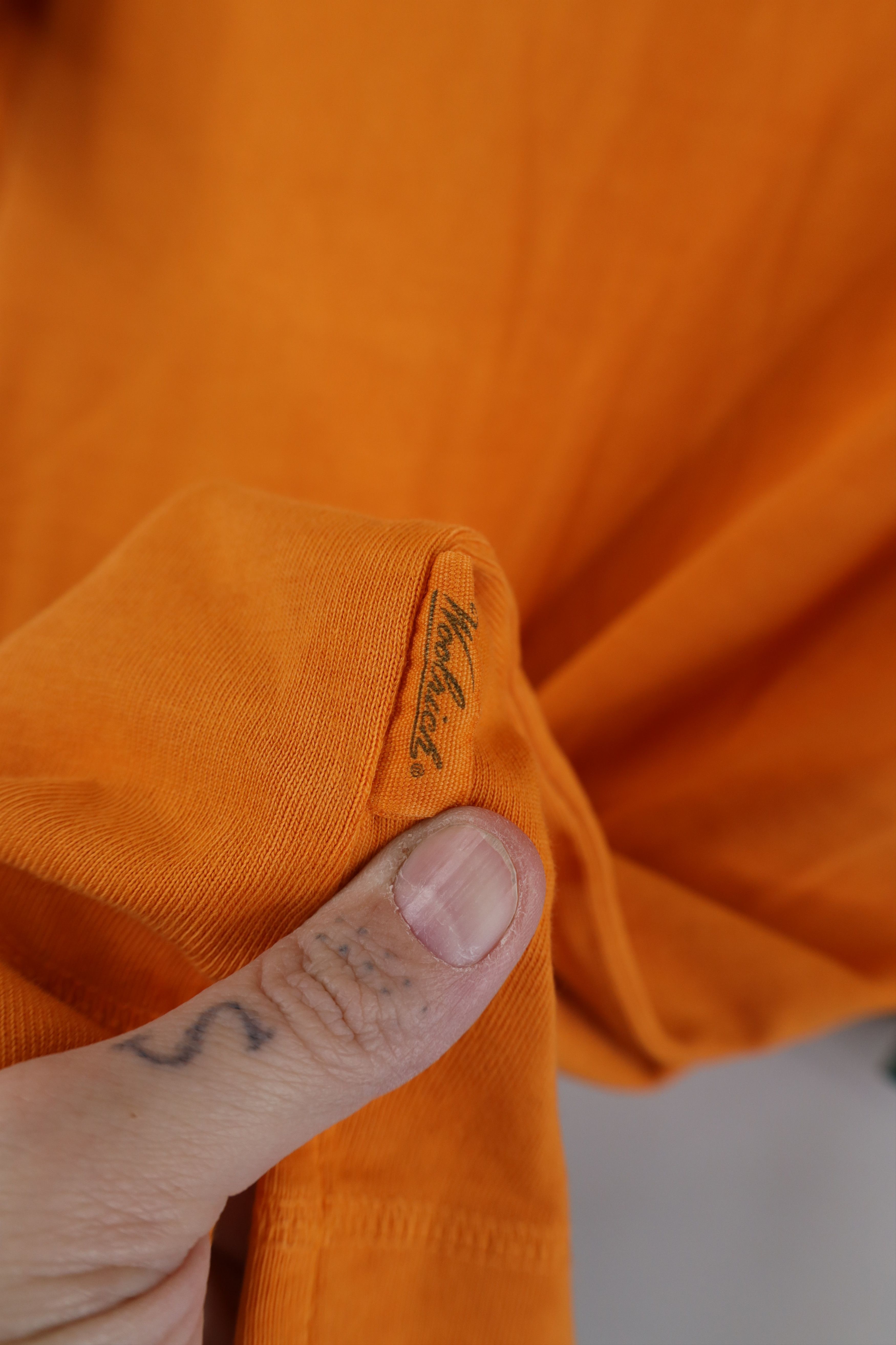 Woolrich Woolen Mills Deadstock Vintage Y2K Woolrich Dye T-Shirt Orange Cotton Size US L / EU 52-54 / 3 - 7 Thumbnail