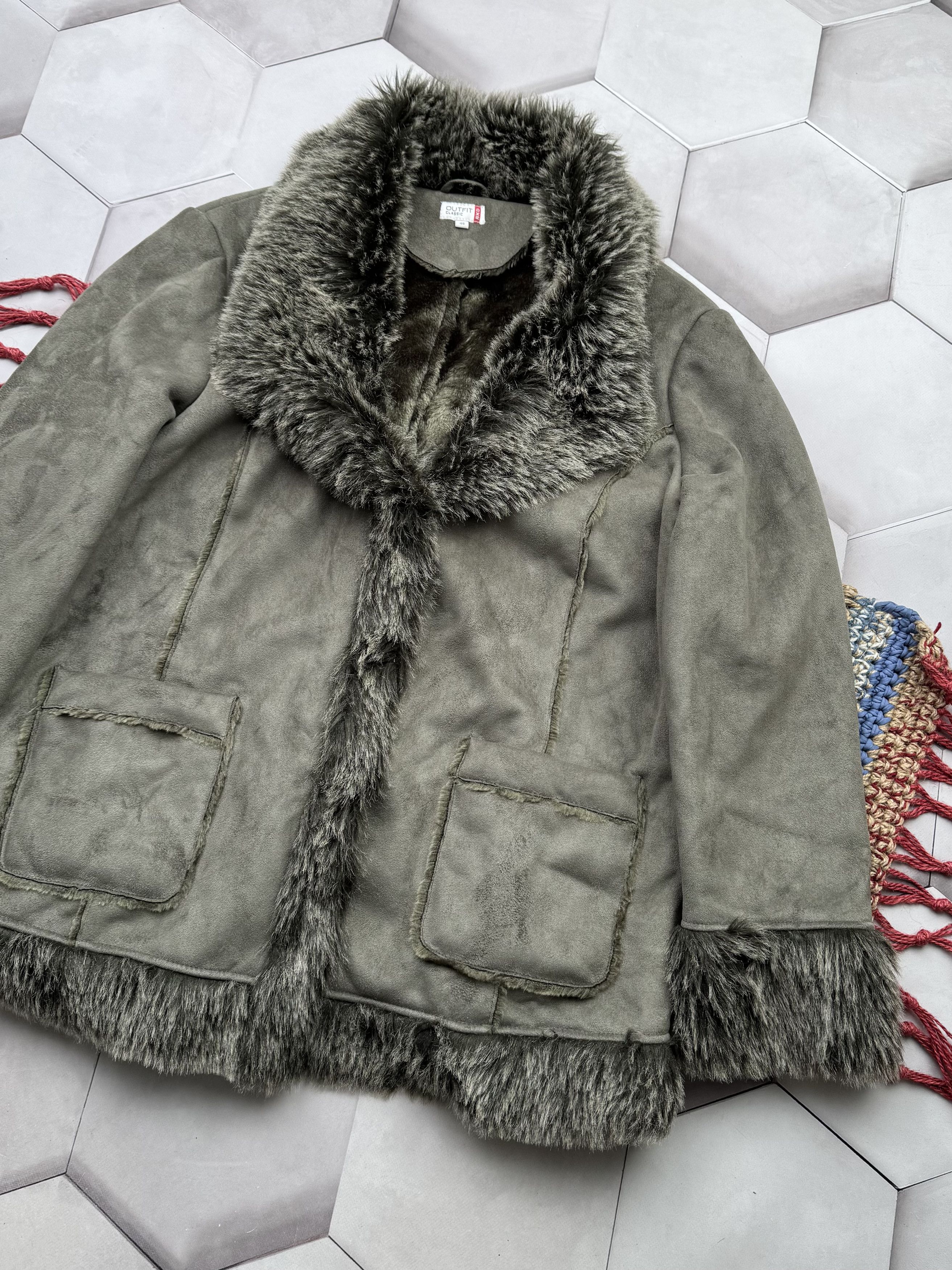 Vintage Vintage Faux Sheepskin Coat (E4) Size L / US 10 / IT 46 - 3 Thumbnail