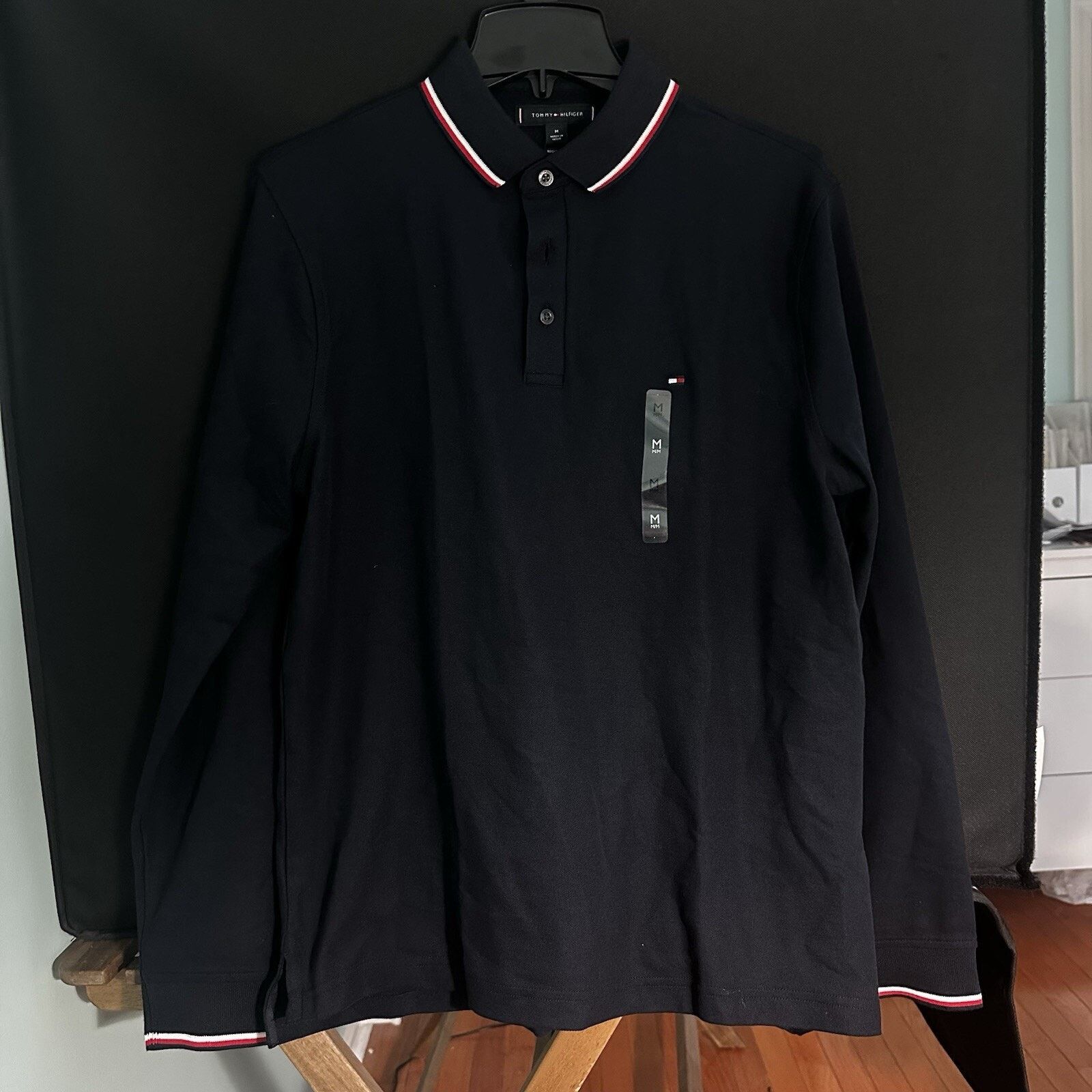 Tommy Hilfiger New Tommy Hilfiger Men Regular Fit Wicking Long Sleeve Polo Size US M / EU 48-50 / 2 - 4 Thumbnail