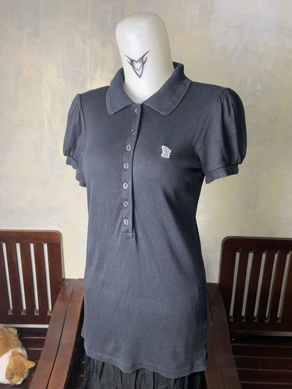 Juicy Couture y2k Juicy Couture US Black Dog Small Logo Embroidered Polo Size S / US 4 / IT 40 - 2 Thumbnail