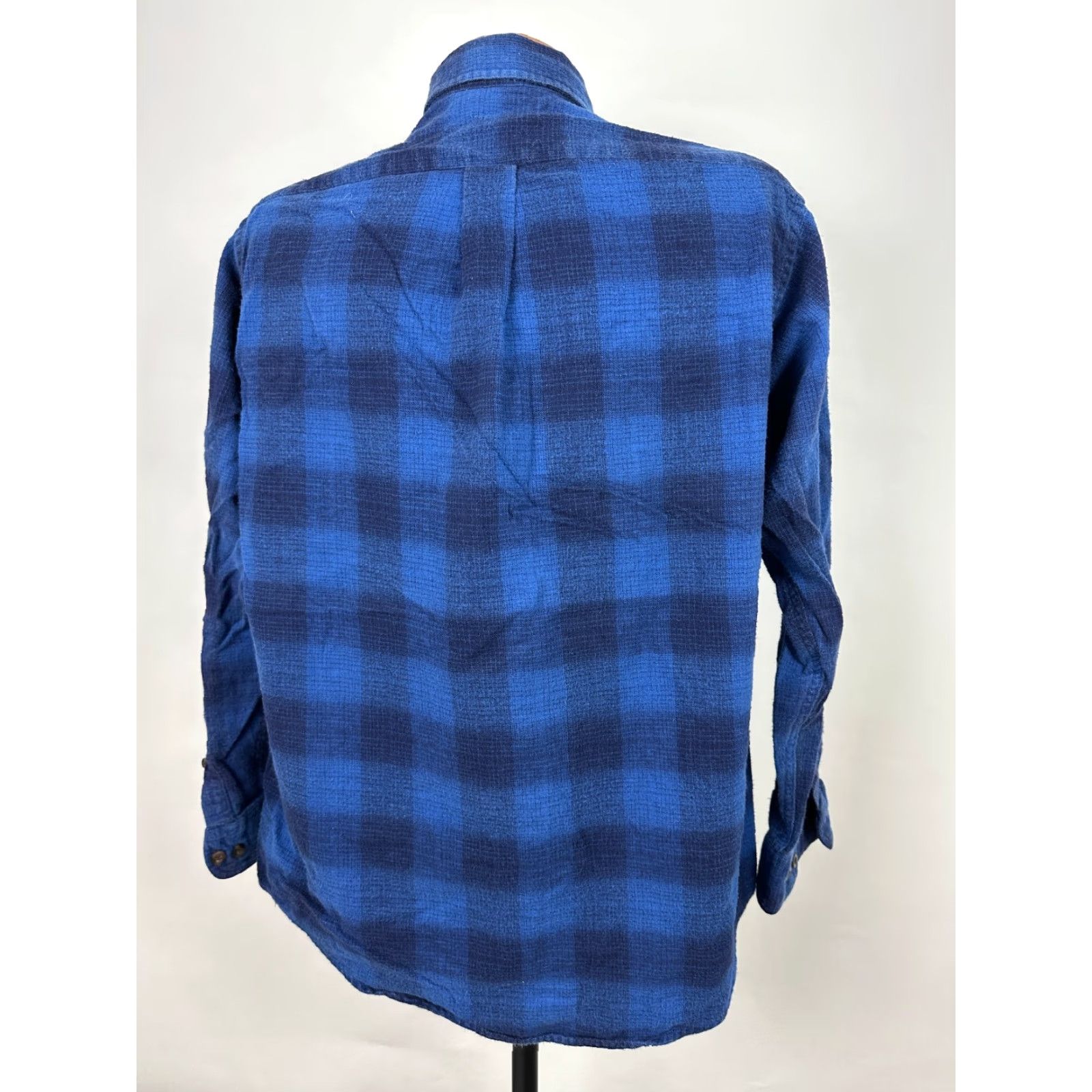 Roundtree & Yorke VINTAGE Roundtree & Yorke Blue Check Flannel Shirt Men Medium Faded Grunge 90s Casual Size US M / EU 48-50 / 2 - 7 Thumbnail