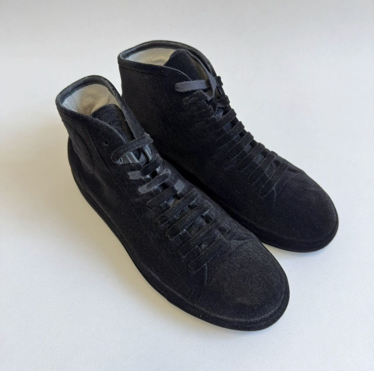 Maison Margiela A/W 09 Black ‘Flocked Velvet’ Sneakers Size US 8 / EU 41 - 5 Thumbnail