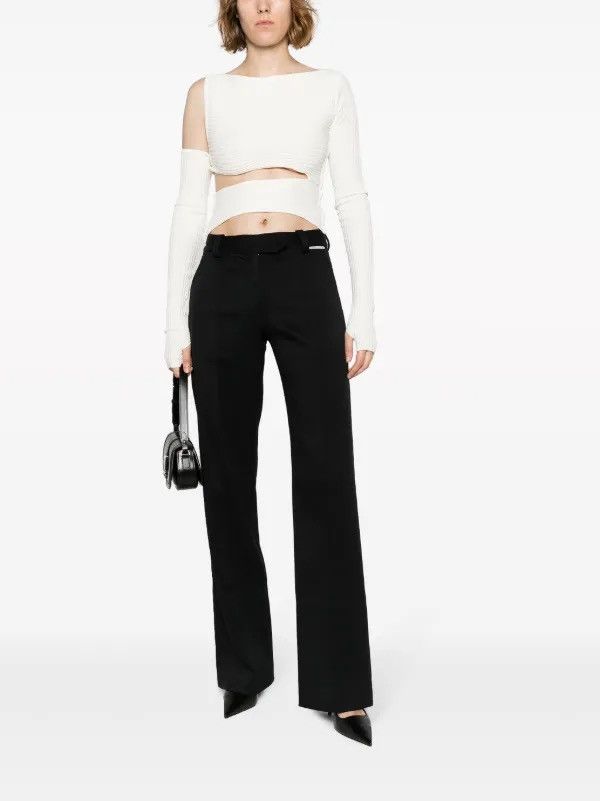 Andreadamo × Designer ANDREĀDAMO asymmetric cut-out ribbed top Size XL / US 12-14 / IT 48-50 - 1 Thumbnail