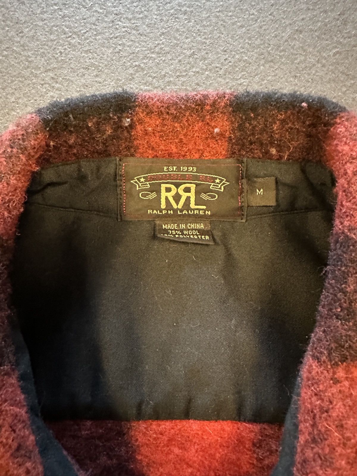 RRL Ralph Lauren RRL Buffalo Plaid Rough Wool Jacket Size US M / EU 48-50 / 2 - 2 Thumbnail