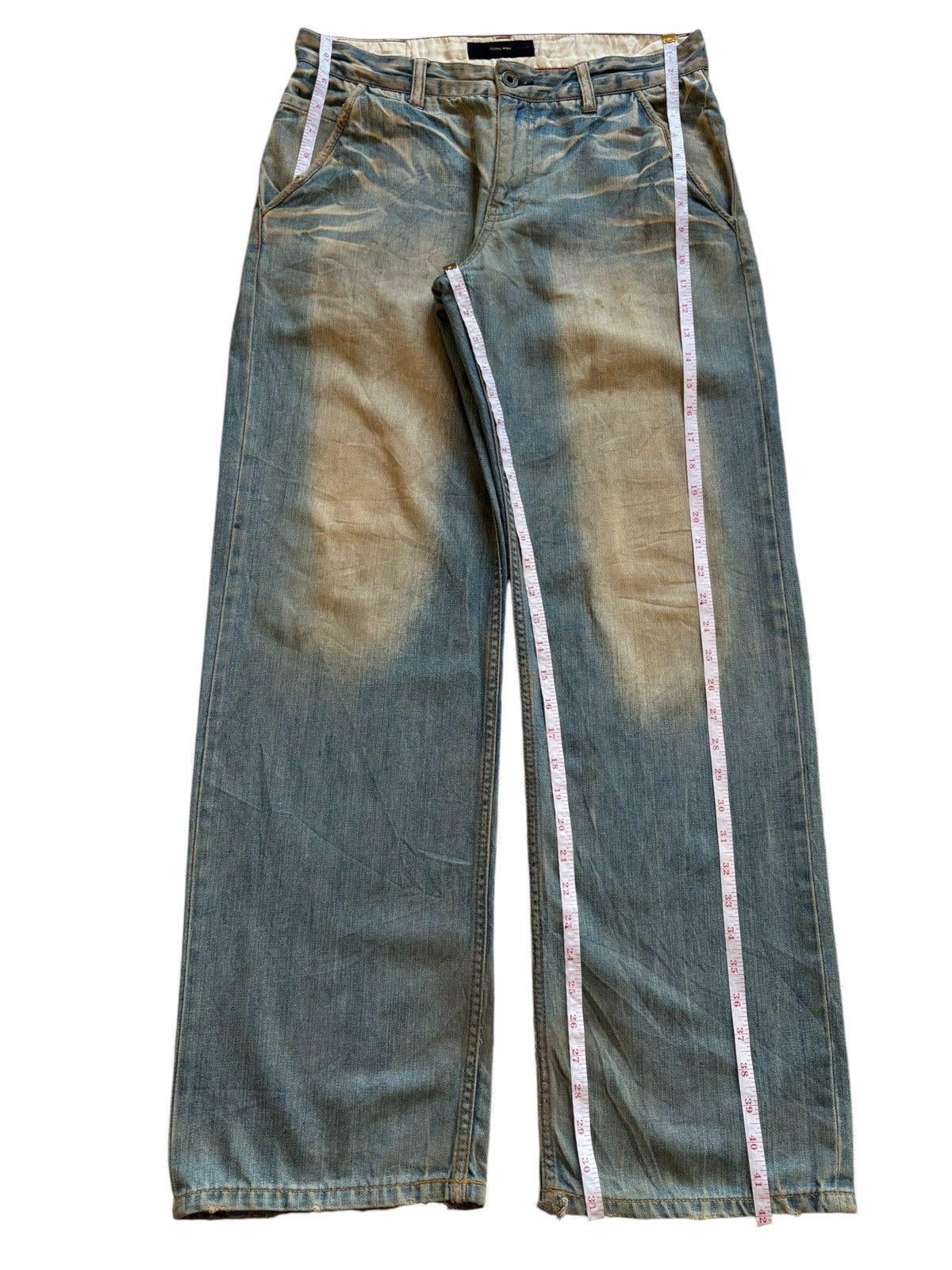 Japanese Brand Vintage Japanese Brand Bleached Rusty Wash Baggy Jeans Size US 32 / EU 48 - 13 Thumbnail
