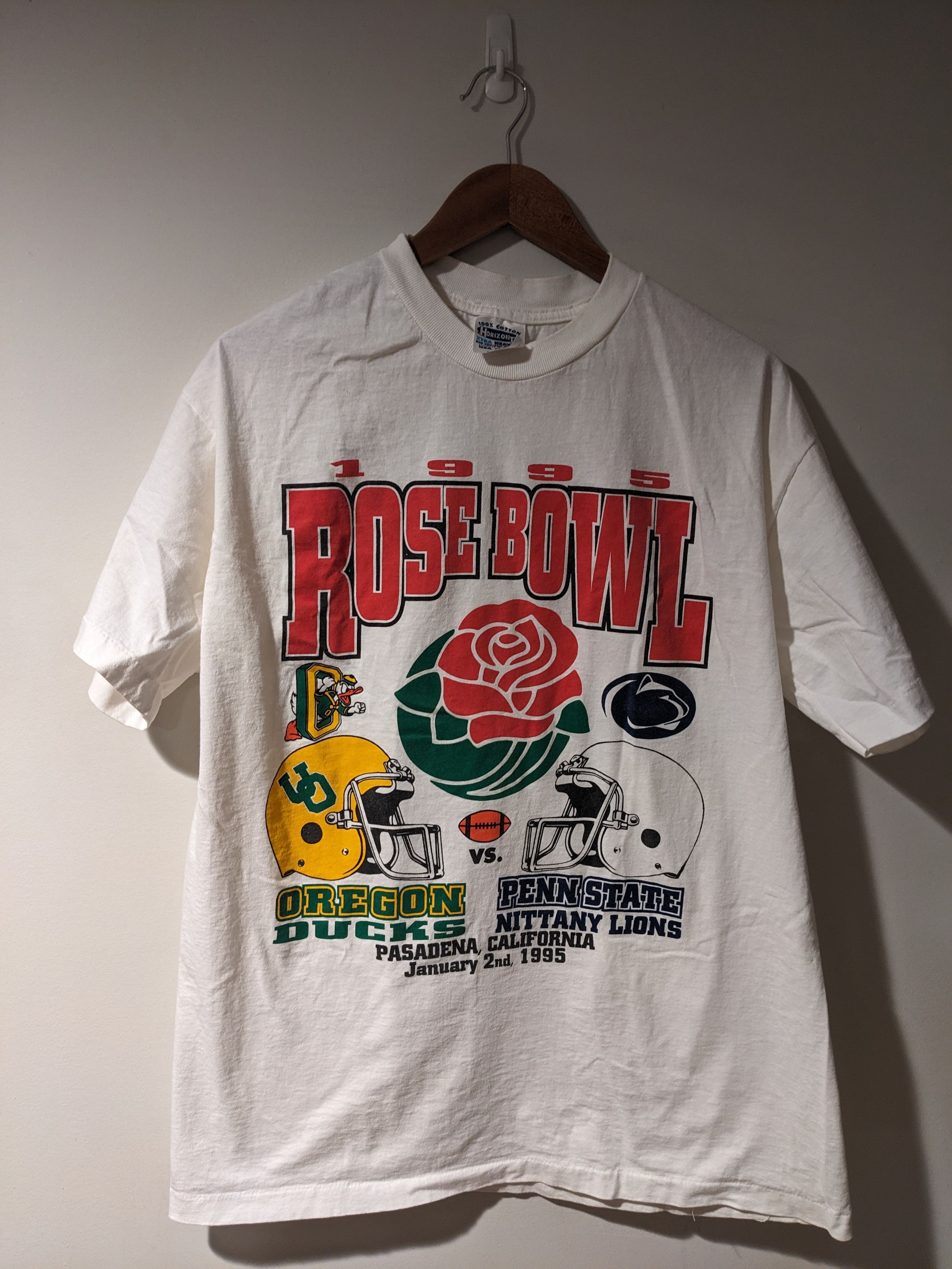 Vintage 1995 Rose Bowl Oregon Ducks Penn State T-Shirt