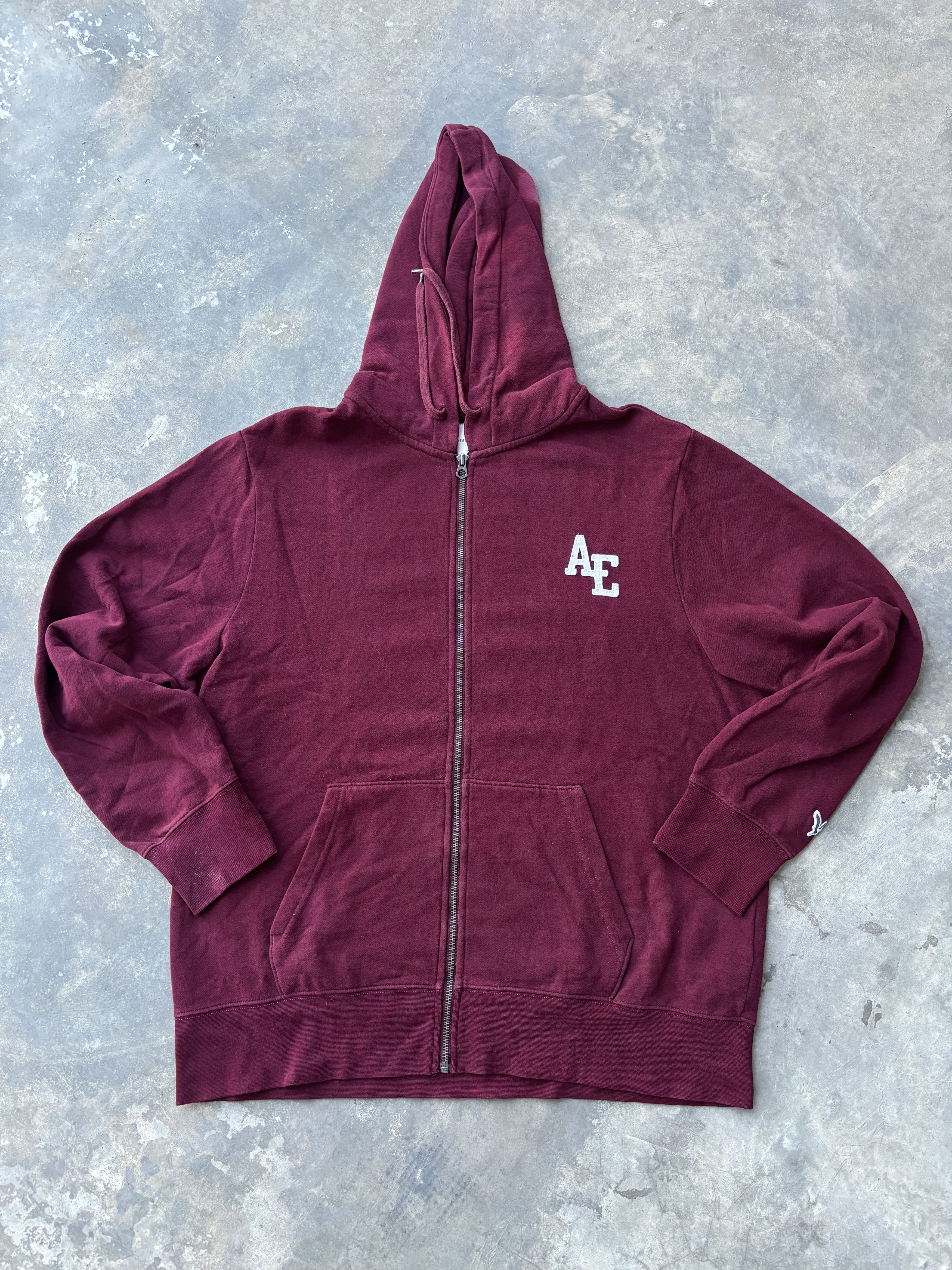 American Eagle Outfitters American Eagle Red Zip-Up Hoodie Size US XL / EU 56 / 4 - 1 Thumbnail