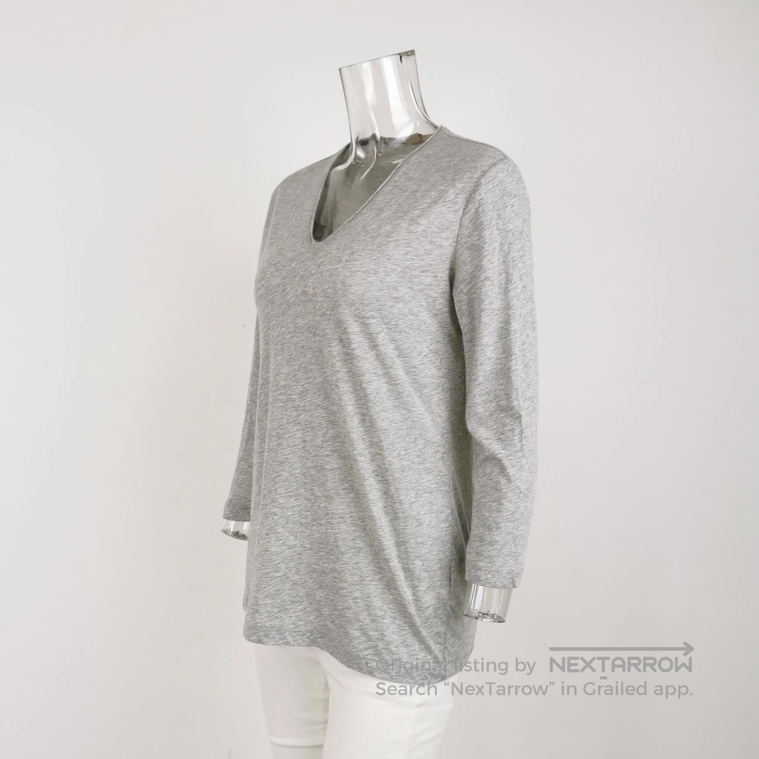 Burberry Burberry Brit Gray V-Neck Long Sleeve T-Shirt . Size US M / EU 48-50 / 2 - 2 Thumbnail
