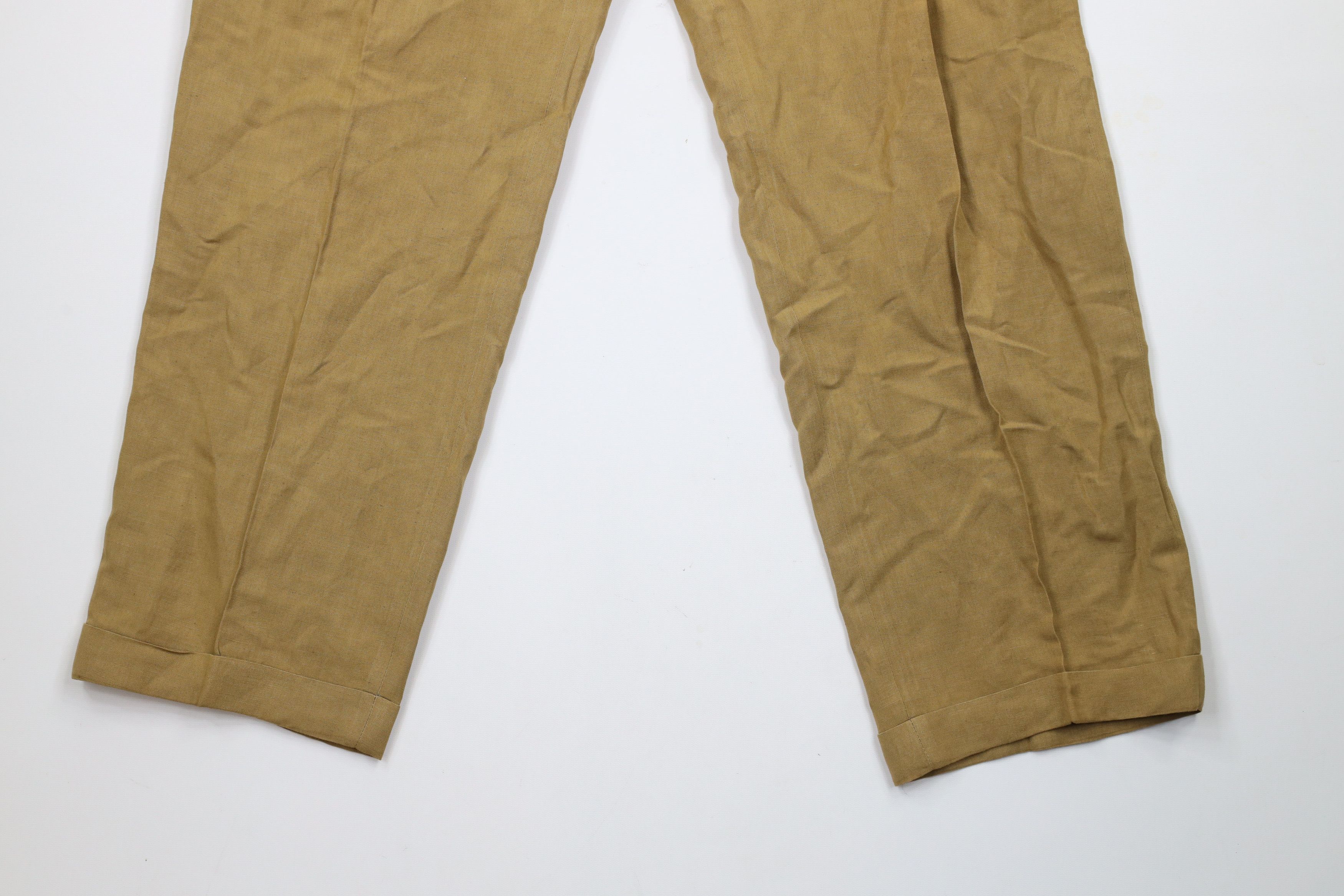 Vintage Vintage 90s Streetwear Wide Leg Linen Blend Chino Pants Size US 34 / EU 50 - 4 Thumbnail