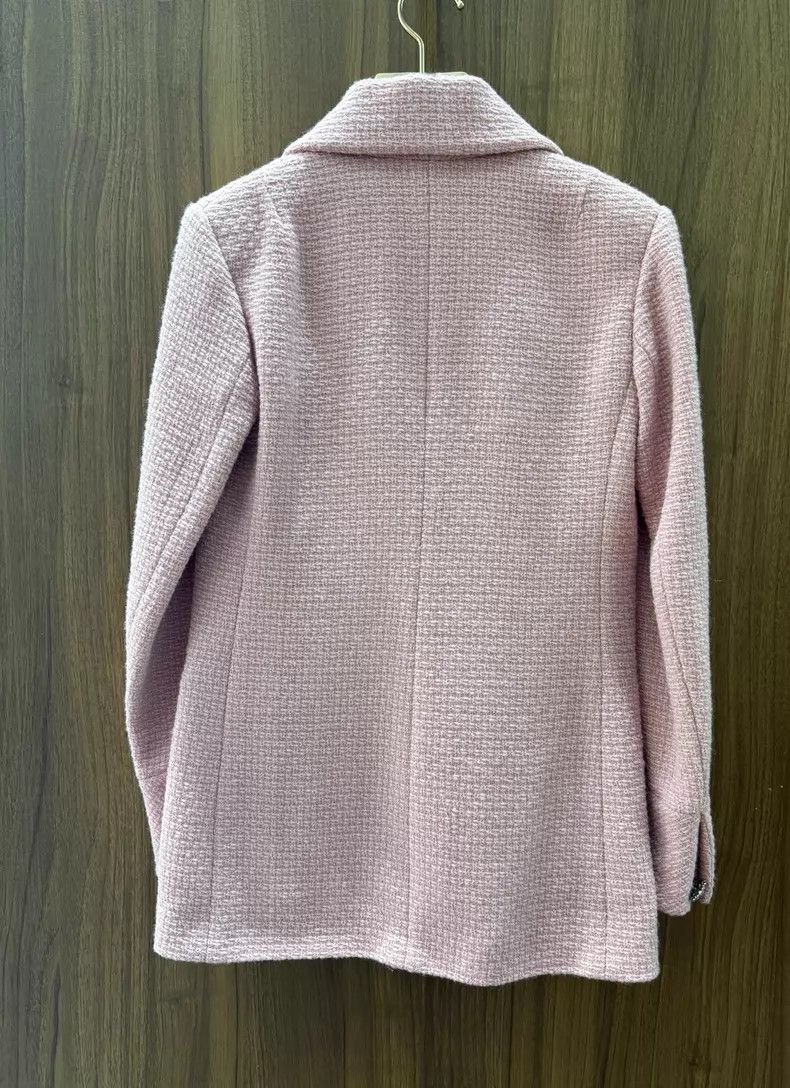 Chanel Chanel Pink wool double-breasted jacket Size XXS / US 00 / IT 34 - 2 Thumbnail
