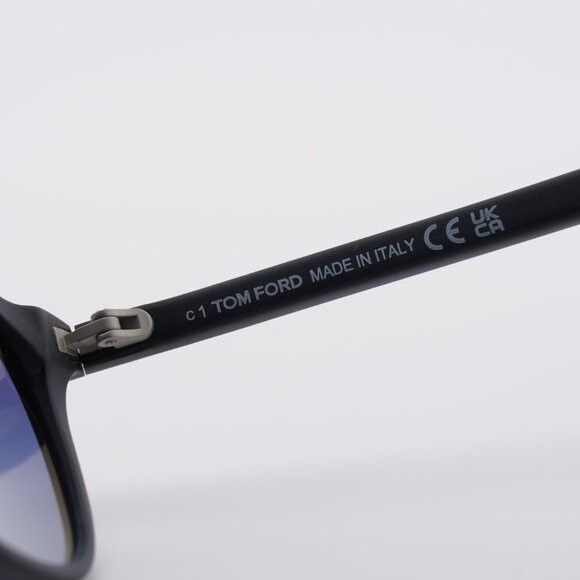 Tom Ford FT1049-D 02W Sunglasses Matte Black Square Frame