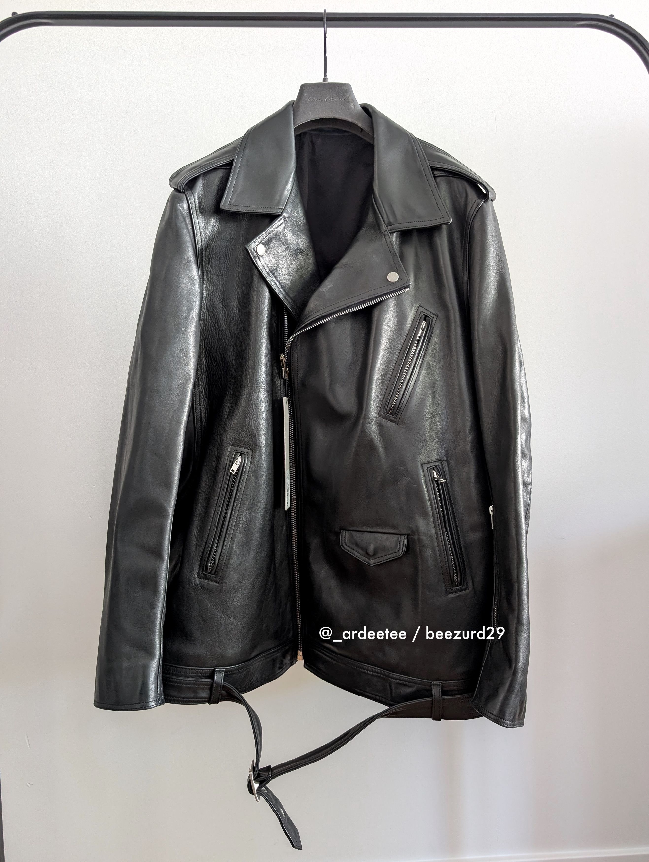 Rick Owens 💥SAMPLE HEAVY LEATHER JUMBO LUKE STOOGES JACKET Size US M / EU 48-50 / 2 - 1 Thumbnail