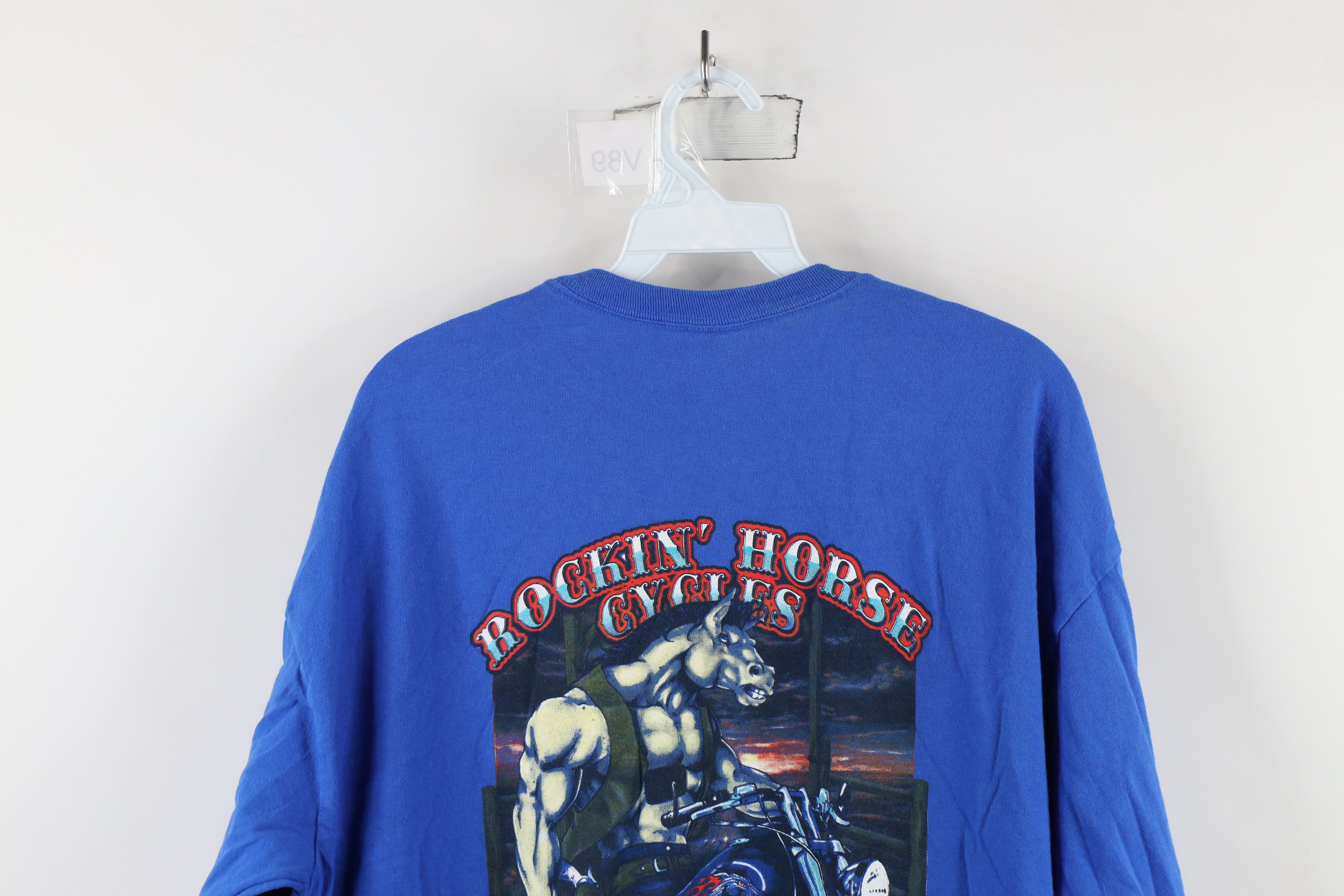 Vintage Vintage Y2K Flames Rockin Horse Cycles Long Sleeve T-Shirt Size US XL / EU 56 / 4 - 10 Thumbnail