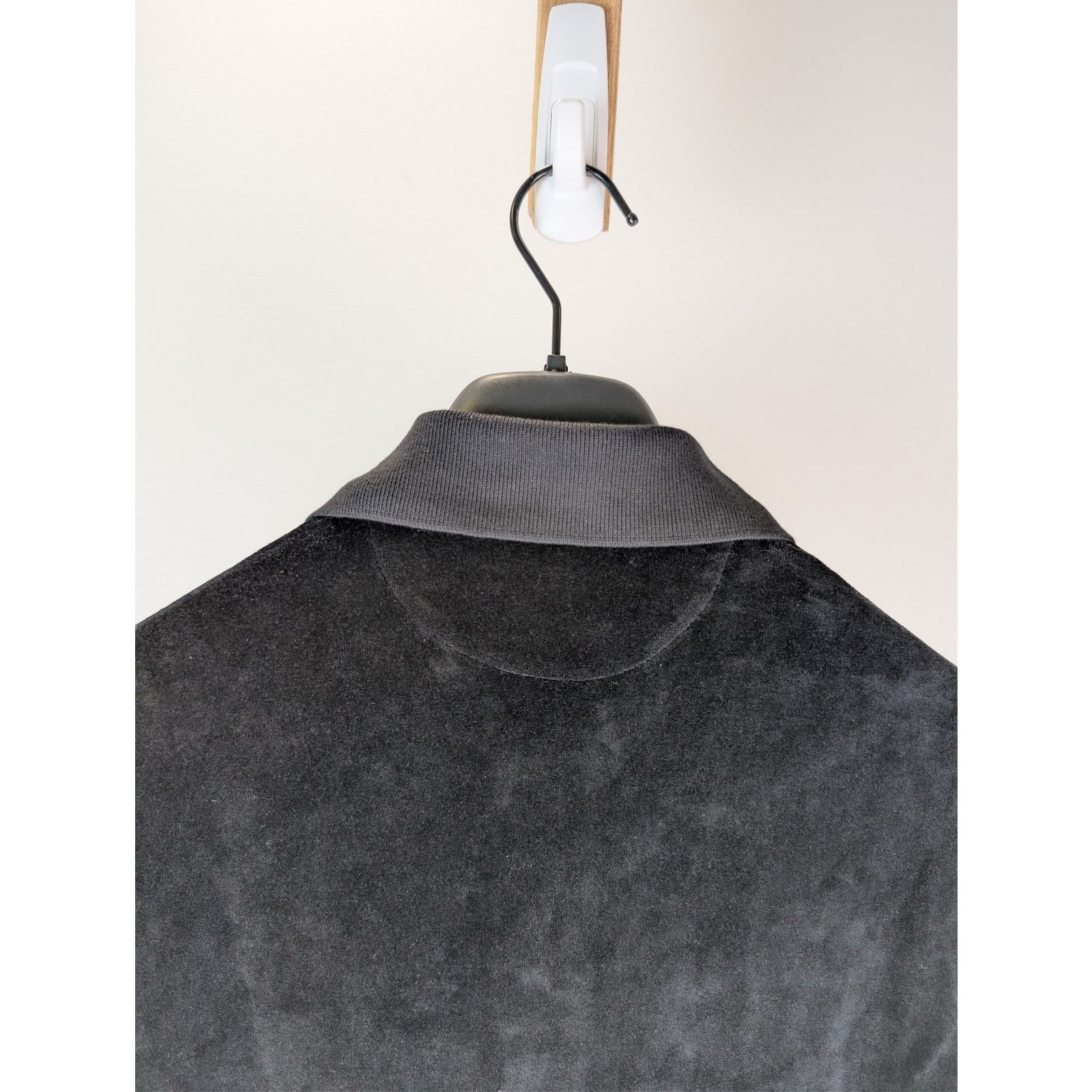 Tom Ford o1rshd1 Long Sleeve Velvet Polo Shirt in Black Size US M / EU 48-50 / 2 - 15 Thumbnail