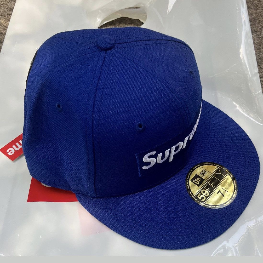 Supreme Supreme Salem Navy Blue New Era Hat Size 7 1/2 | Grailed