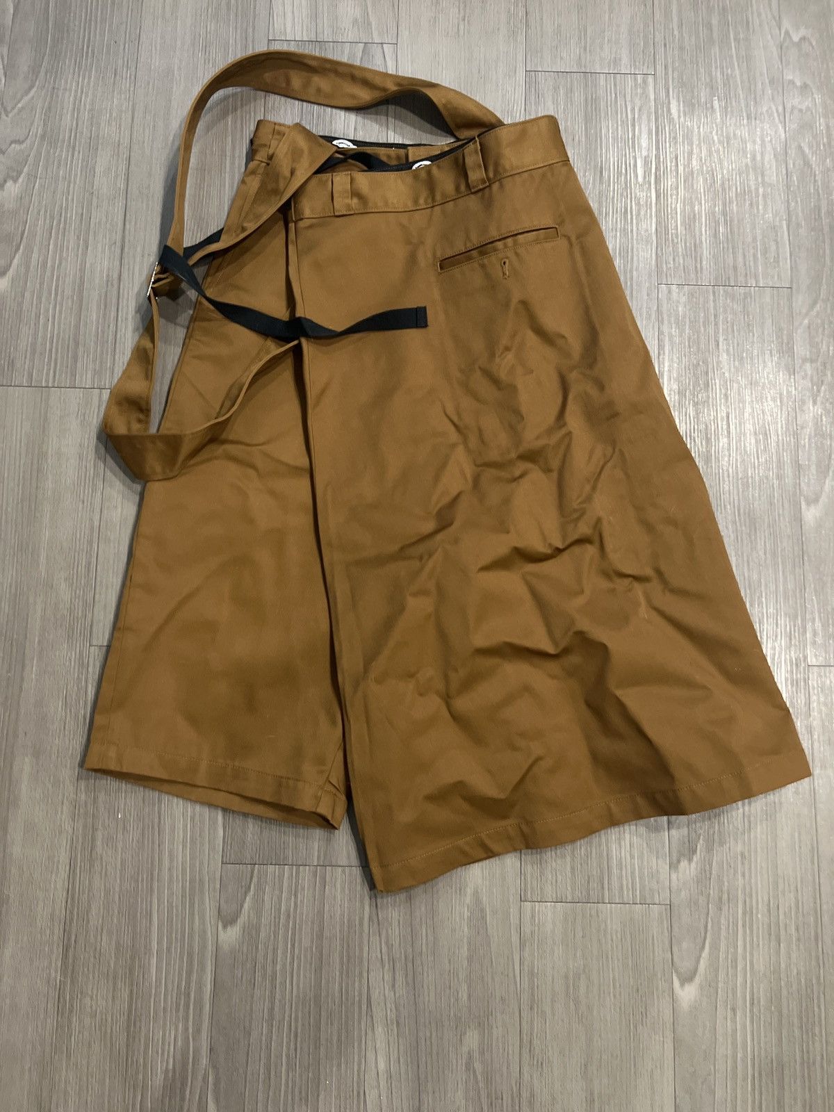 image of Dickies X Ssense Cropped Wrap Pants in Brown, Men's (Size 28)