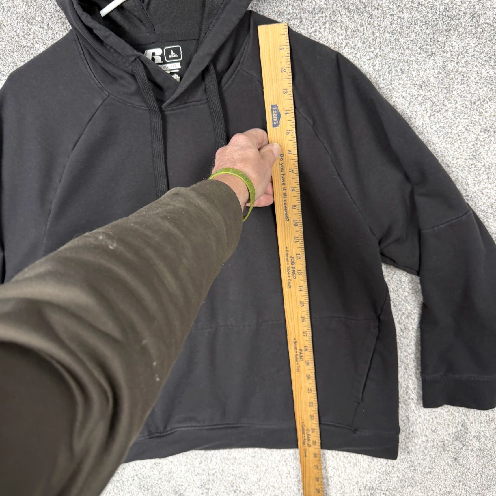 Vintage Russell Hoodie Mens Large Black Training Fit Pullover Sweatshirt Gym Athletic Size US L / EU 52-54 / 3 - 2 Thumbnail