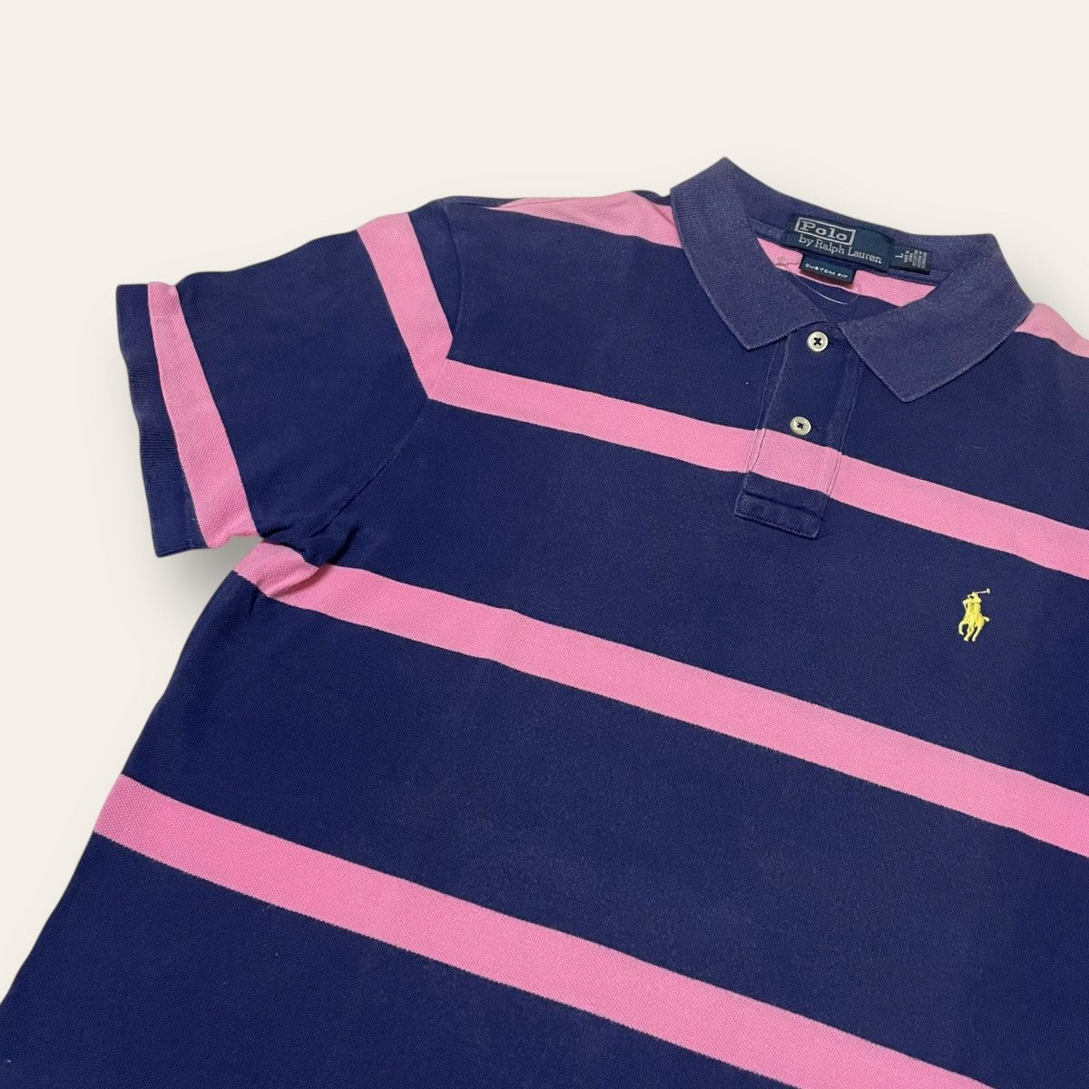 Ralph Lauren Vintage Stripe Ralph Lauren Blue Pink Custom Fit Size US M / EU 48-50 / 2 - 2 Thumbnail