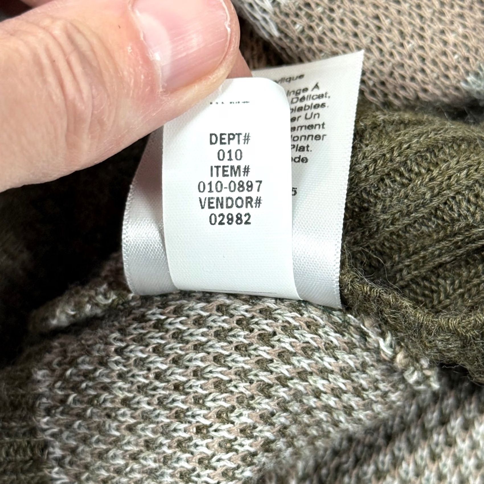 Eddie Bauer Eddie Bauer Camouflage Knit Sweater Pullover Raglan Sleeve Crew Neck Women's M Green Tan Autumn Winter Casual Outdoor Fashion Size M / US 6-8 / IT 42-44 - 5 Thumbnail