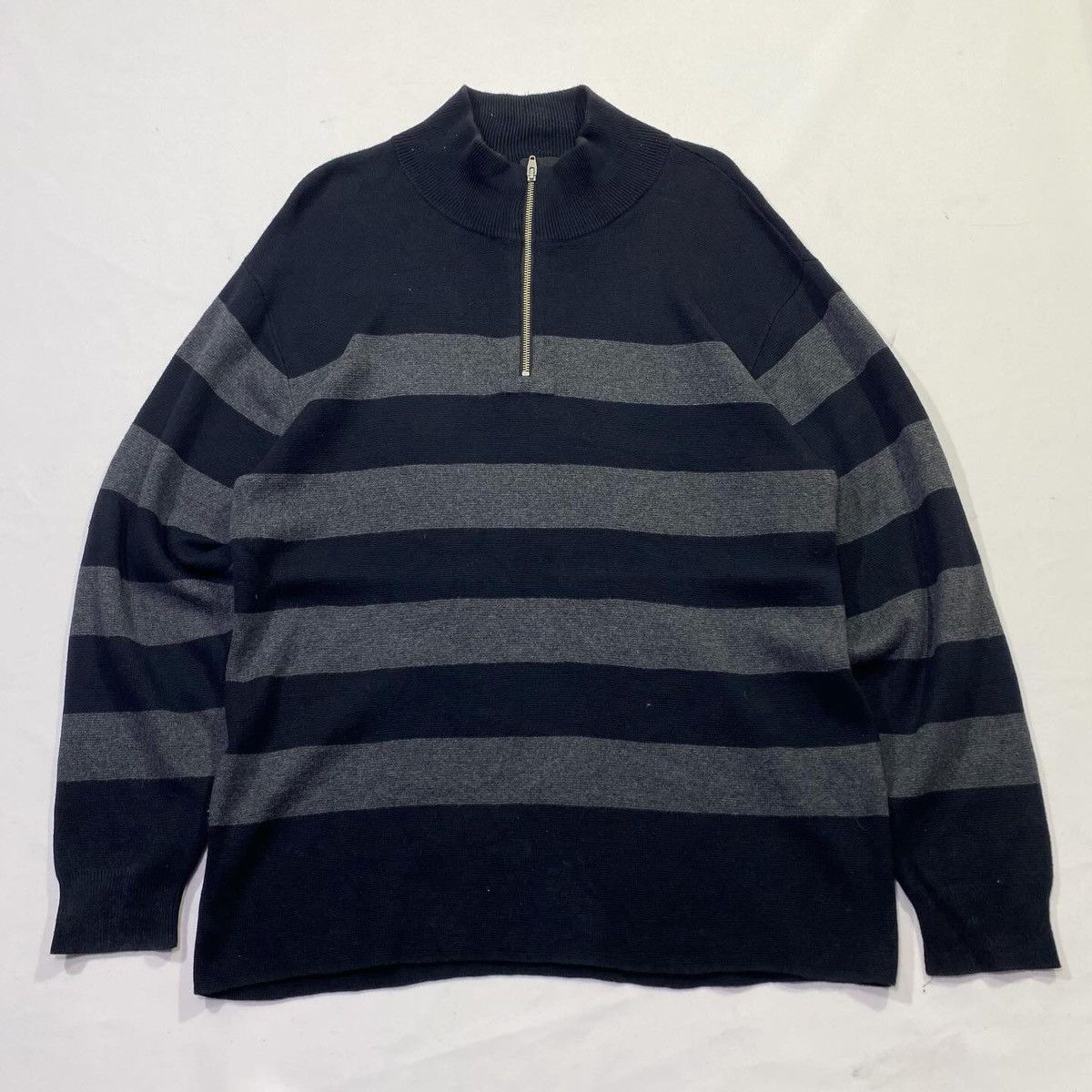 Japanese Brand Green Label Relaxing Half Zipper Knitwear Sweater Size US M / EU 48-50 / 2 - 1 Thumbnail