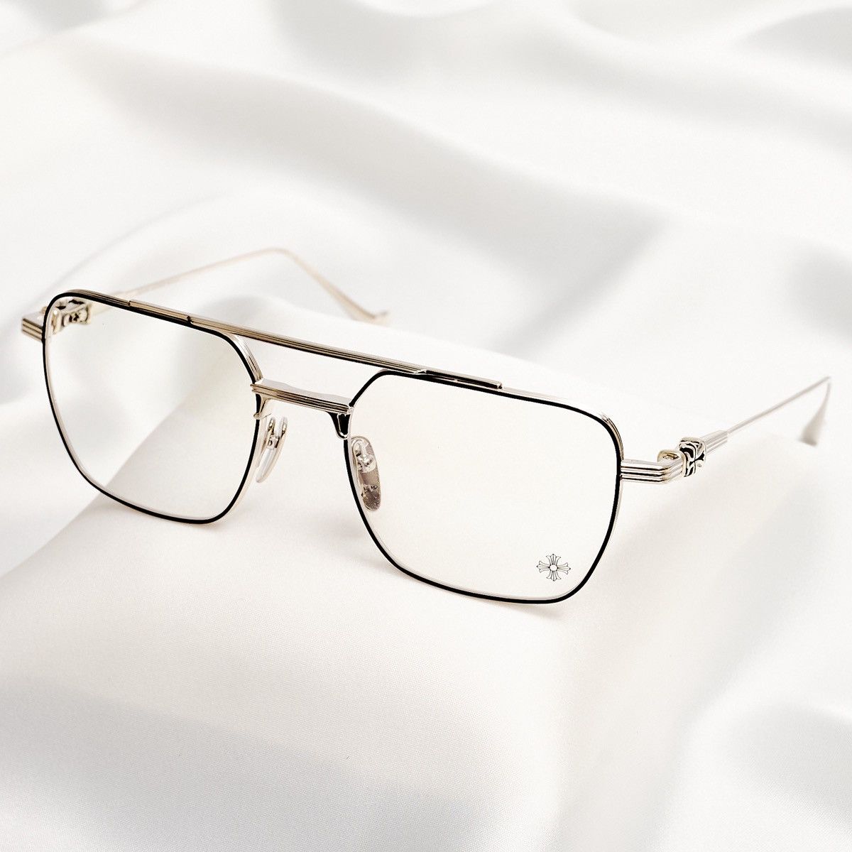 Chrome Hearts CHROME HEARTS MAGNUM II MATTE BLACK/SHINY SILVER GLASSES Size ONE SIZE - 2 Thumbnail
