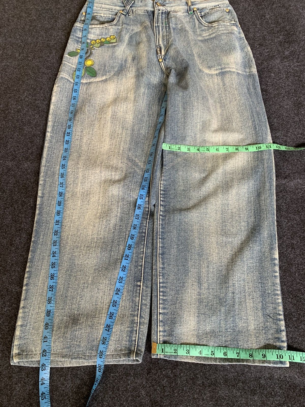 Japanese Brand LnG Roots Wide Baggy Jeans – 90s Hip Hop Style Size US 36 / EU 52 - 4 Thumbnail
