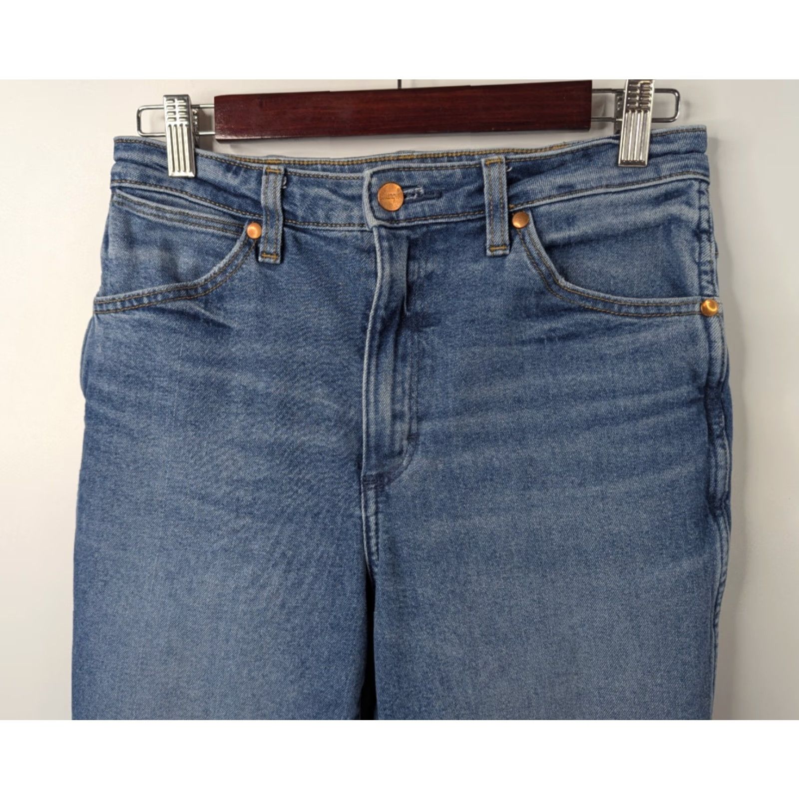 Wrangler Wrangler Jeans 603 High Rise Straight Blue 27x28 Womens Cowboy Western Vintage No N/A Size 27" / US 4 / IT 40 - 4 Thumbnail