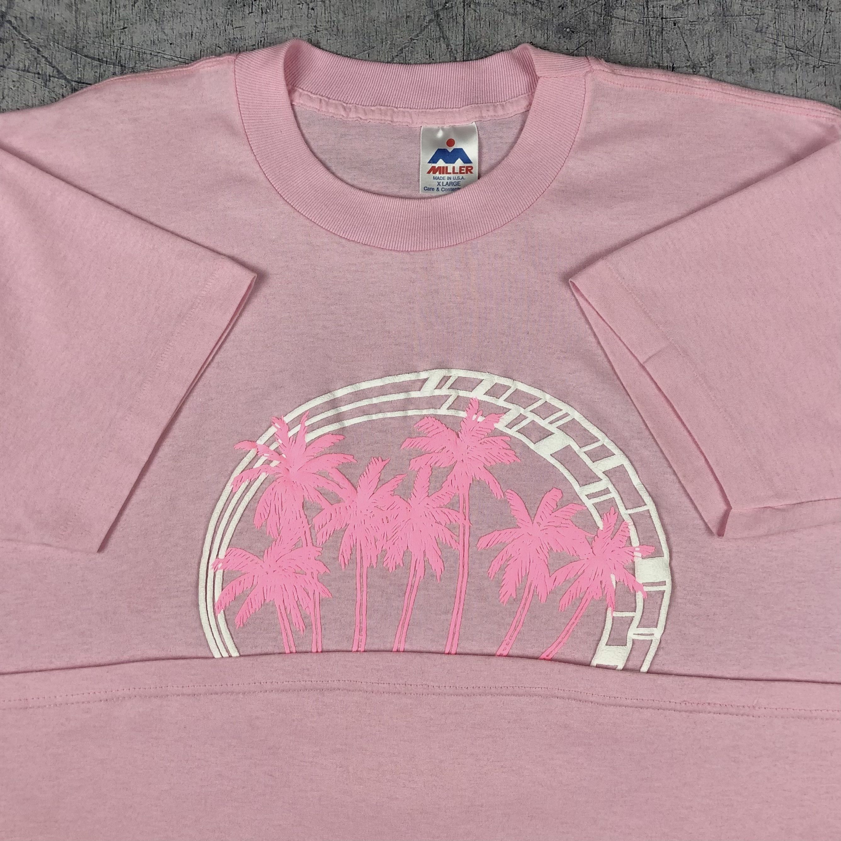 Vintage 1989 Las Vegas Puff Print Pink Tee Size US XL / EU 56 / 4 - 4 Thumbnail