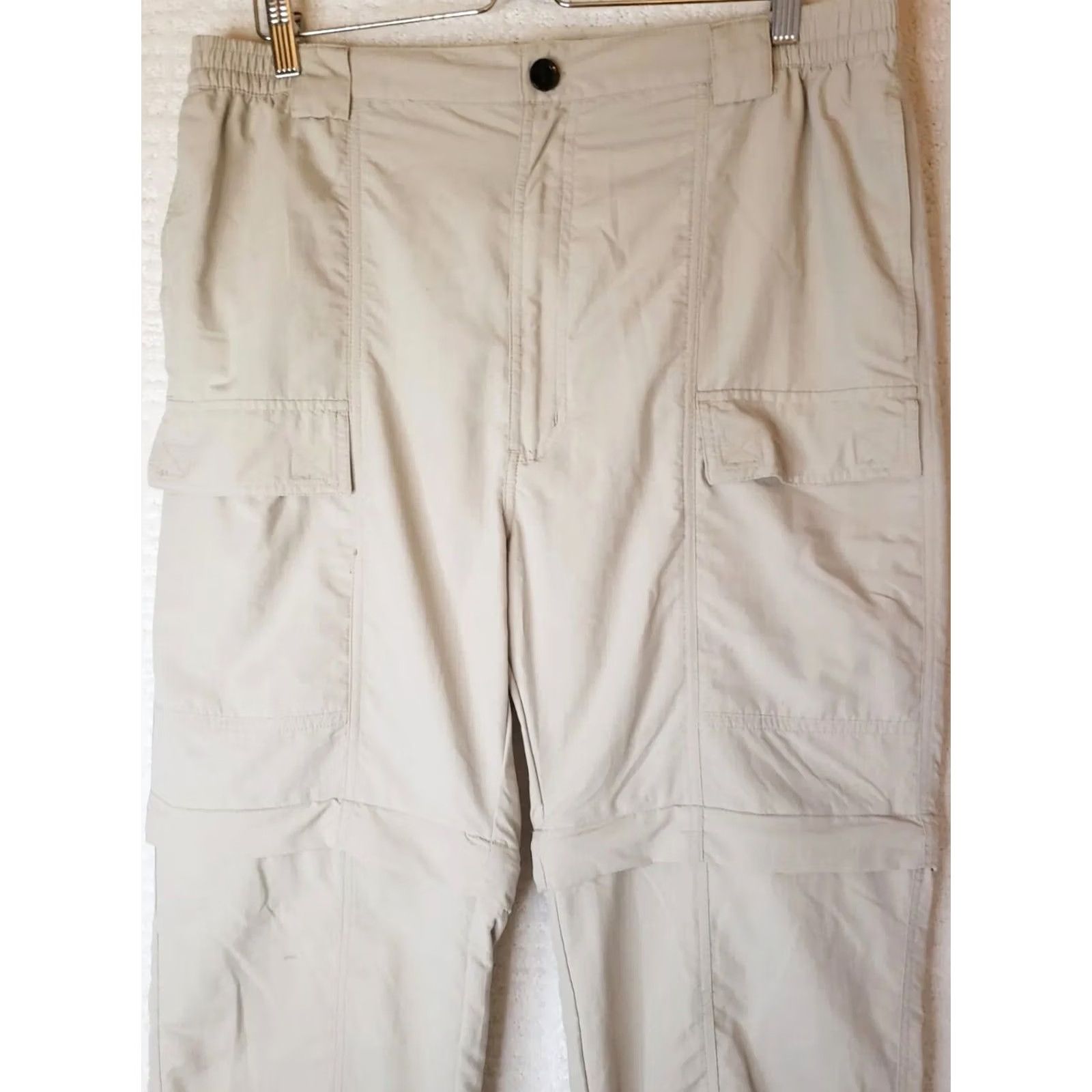 Vintage World Wide Sportsman Pants WOMEN 34W X 27L Beige Convertible Fishing Vented Size 24" / US 00 / IT 34 - 2 Thumbnail