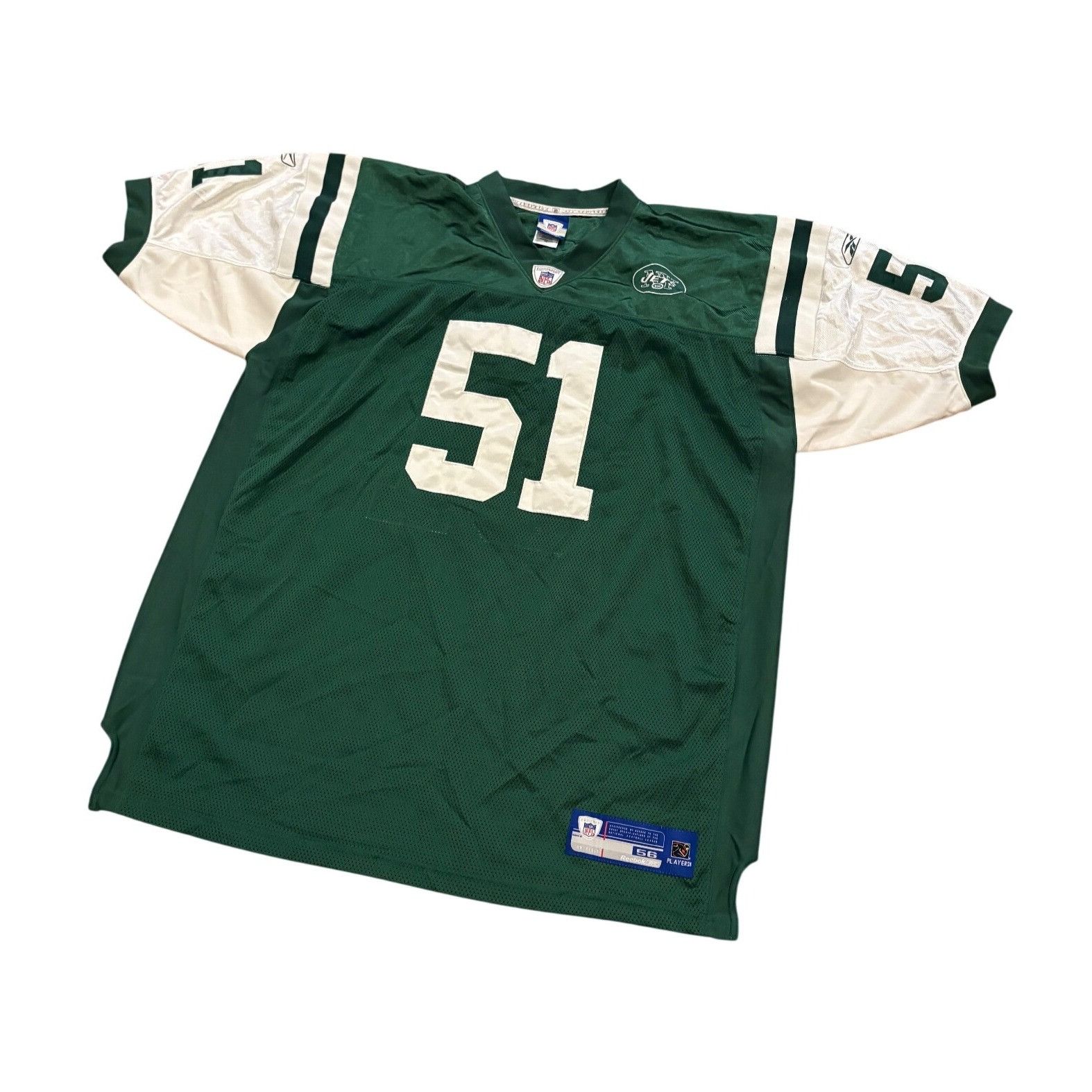 Reebok Reebok New York Jets Jonathan Vilma #51 Stitched NFL Footbal Size US XXL / EU 58 / 5 - 4 Thumbnail