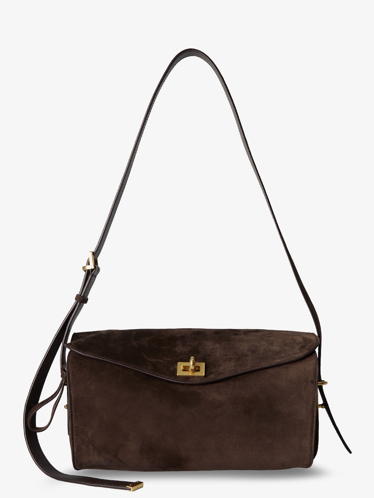 Balenciaga Le 7 Medium Suede Shoulder Bag Size ONE SIZE - 1 Thumbnail