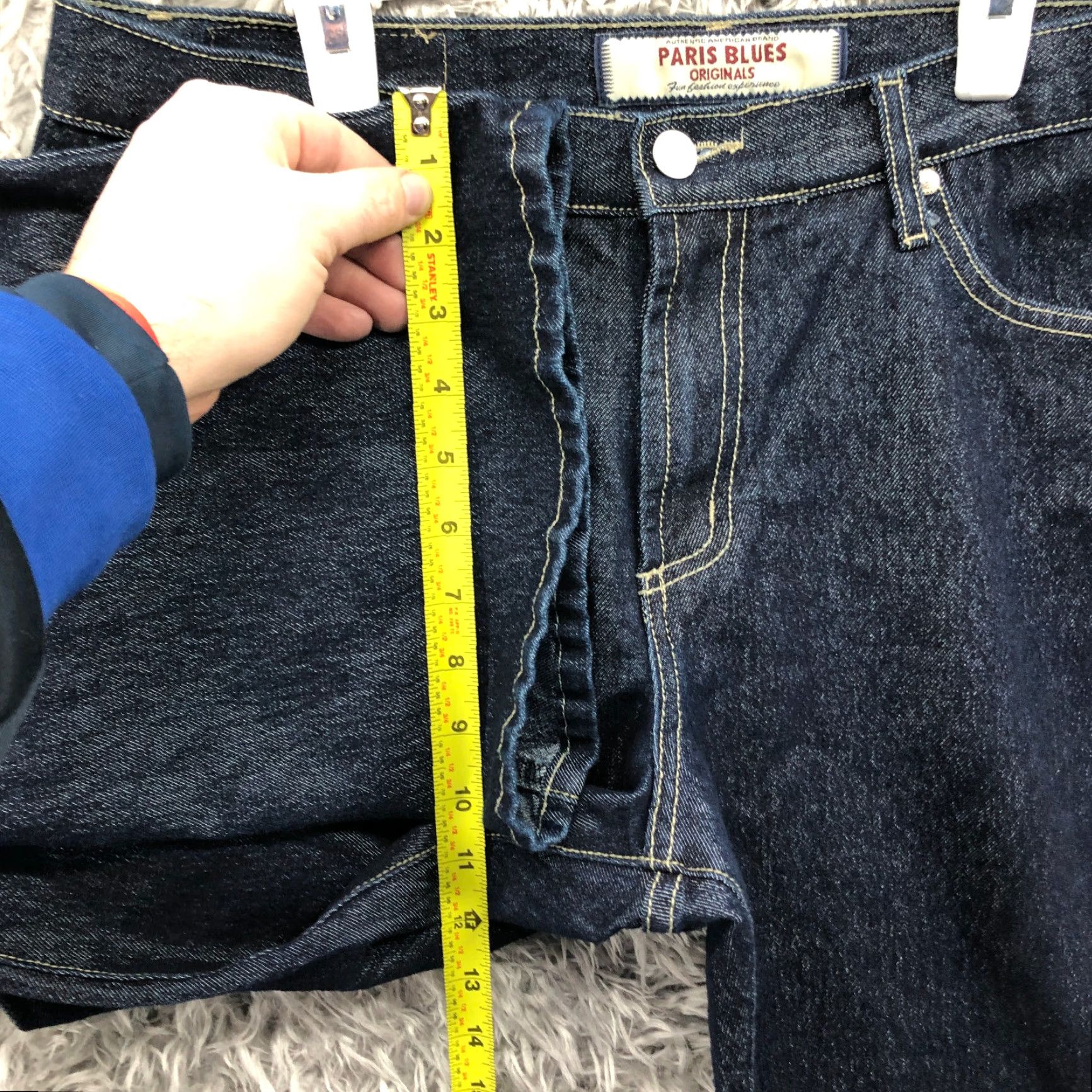 Vintage Paris Blues Jeans Size 13 Juniors Mid Rise Dark Wash Blue Denim Bootcut Women Size 34" / US 12 / IT 48 - 4 Thumbnail