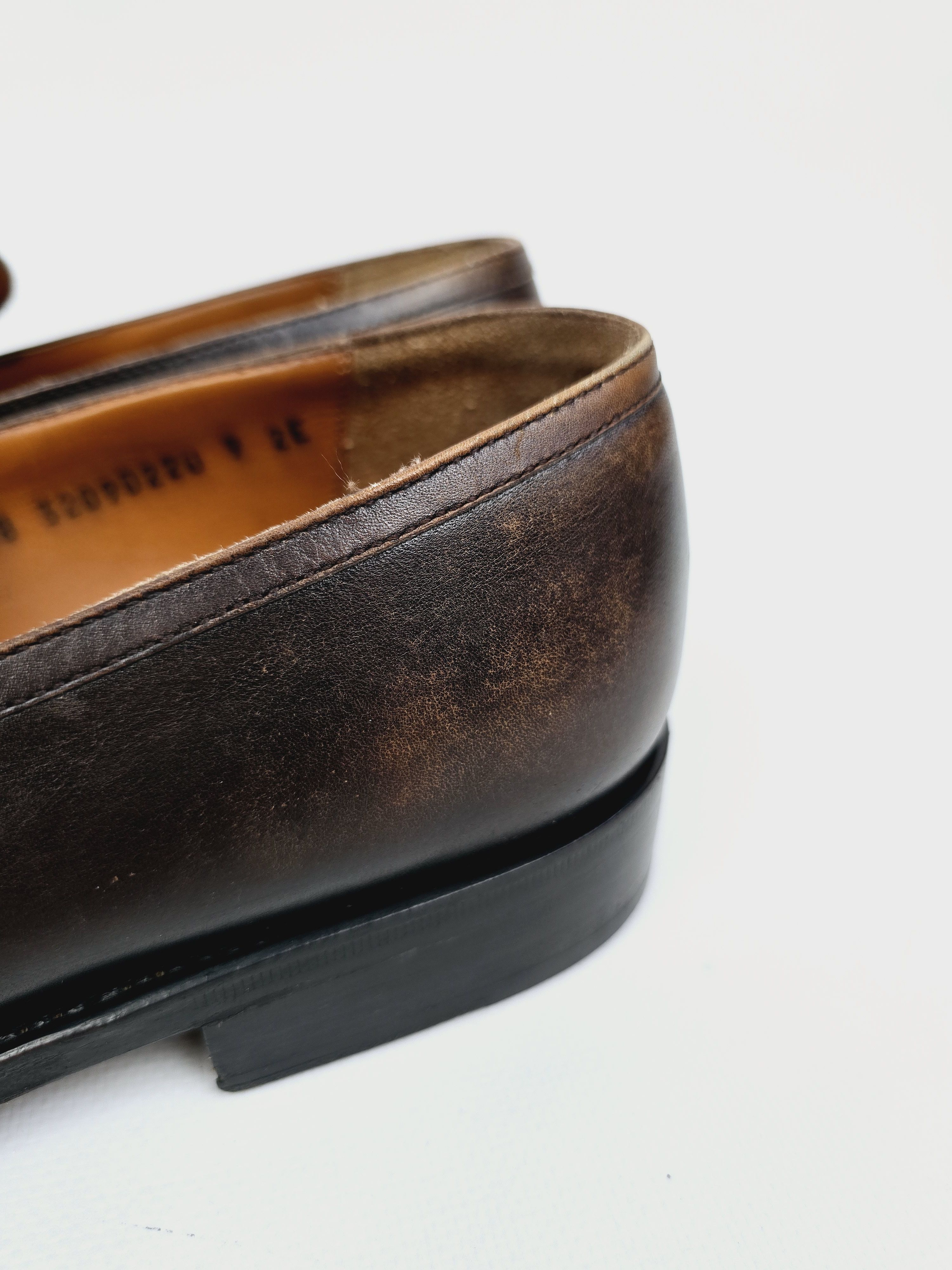 Salvatore Ferragamo Salvatore Ferragamo Brown Leather Oxford Shoes - Size 9 EE Size US 9 / EU 42 - 6 Thumbnail