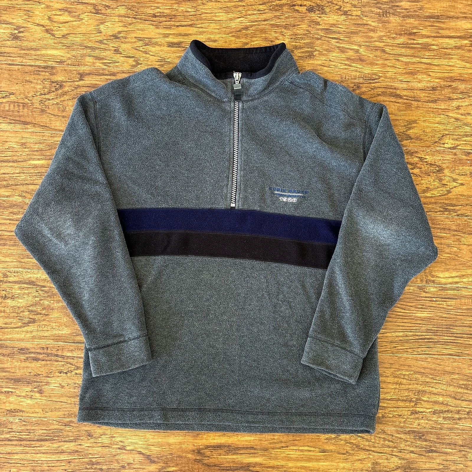 Eddie Bauer Vtg Eddie Bauer Outfitters 1920 Gray Zip Fleece Sweatshirt Size US S / EU 44-46 / 1 - 1 Thumbnail