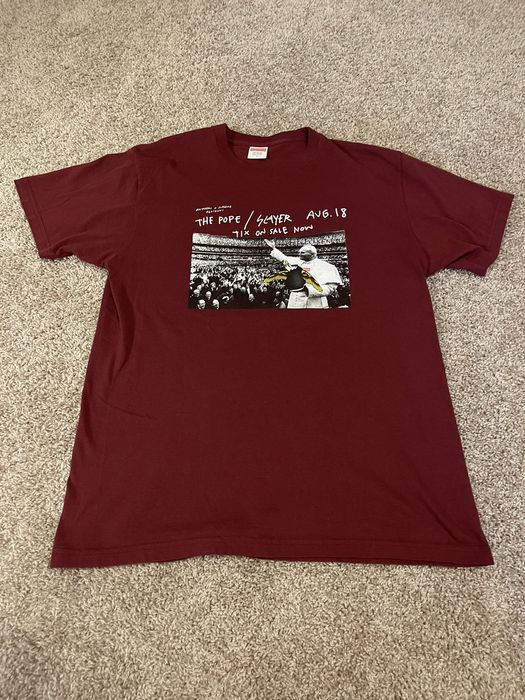 Supreme SUPREME X ANTI HERO POPE TEE - LARGE - MAROON | Grailed