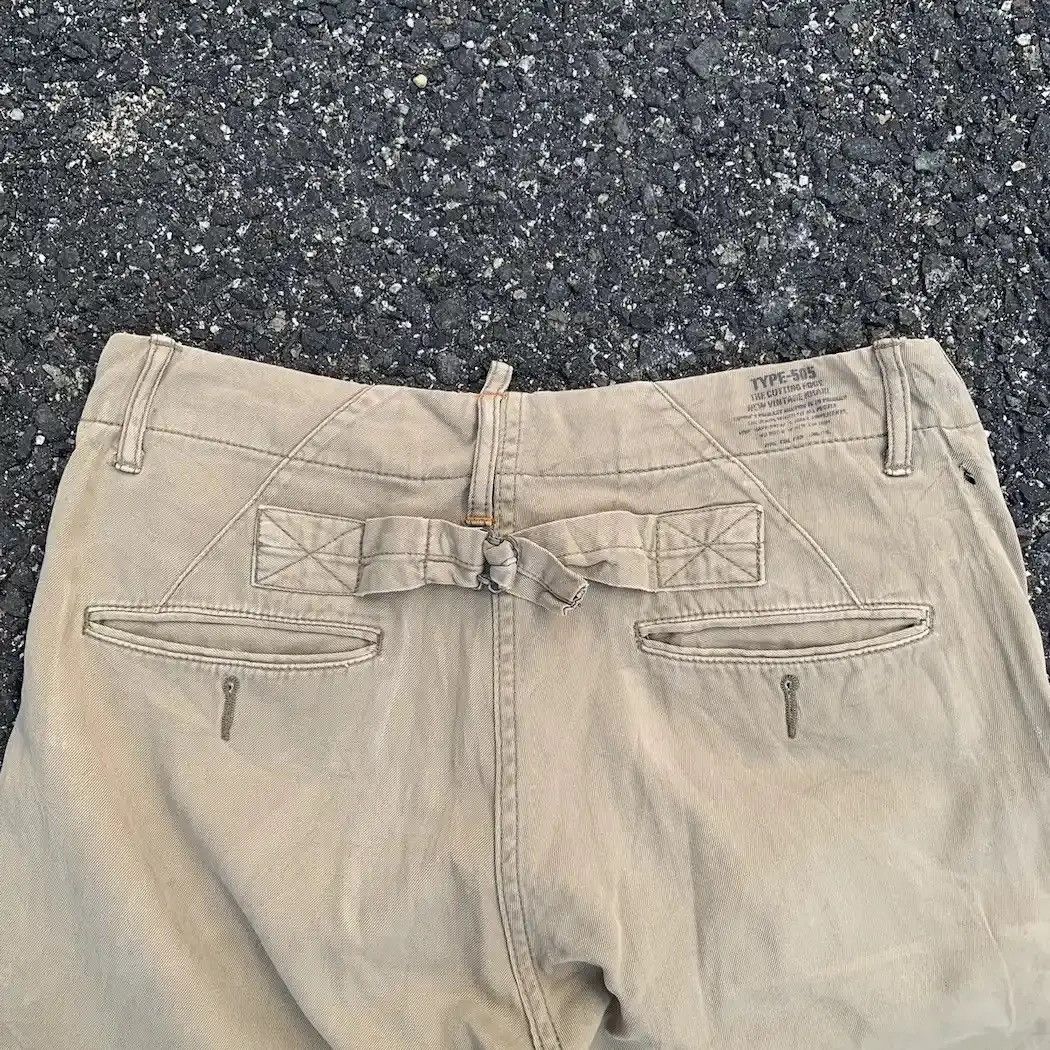 Edwin W31 L32 🔥Vtg Edwin Type 505 Khaki Cinch Back Trousers Pants Size US 31 - 9 Thumbnail