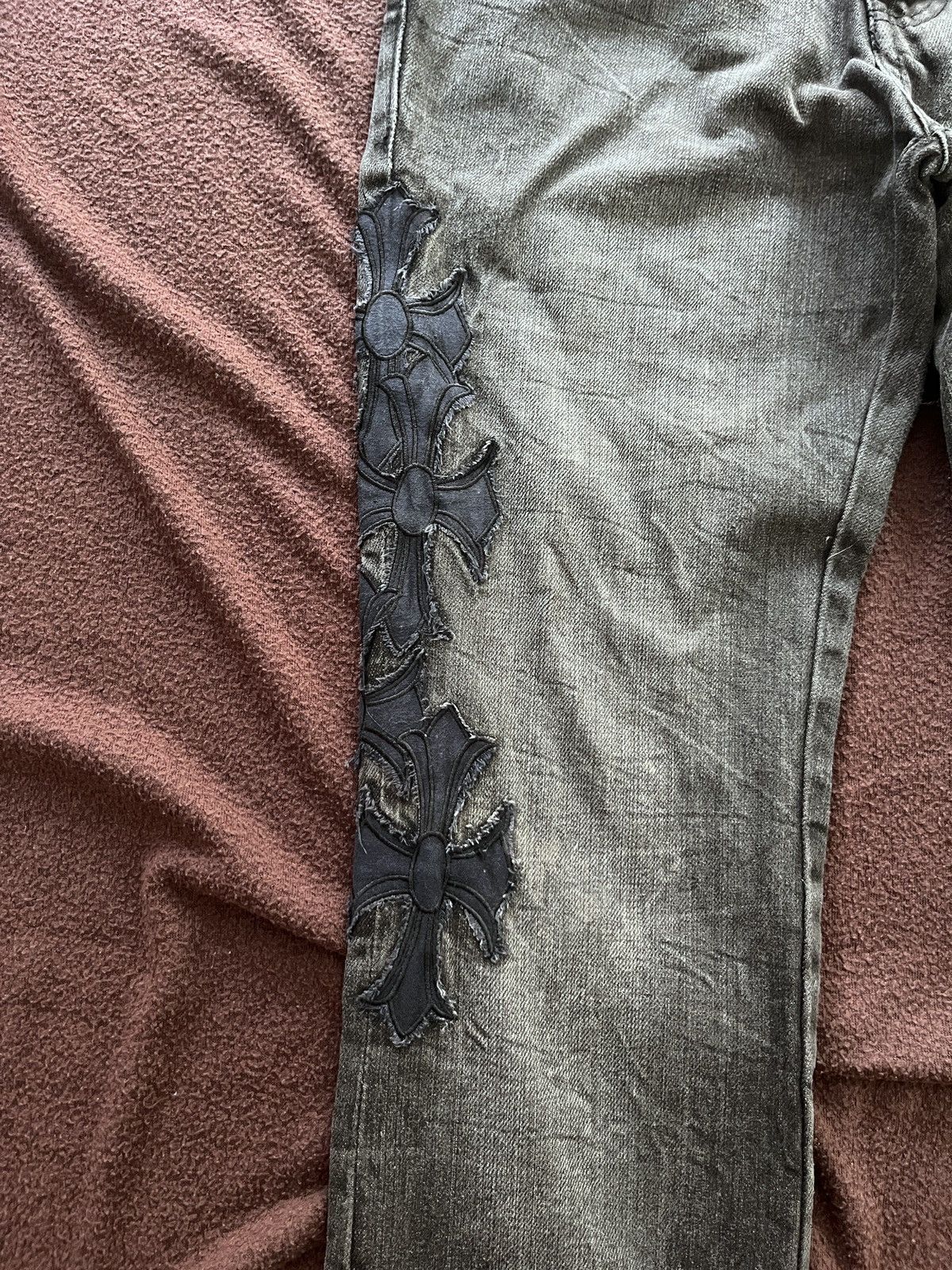 Japanese Brand Solberry Distressed Flare jeans Size US 29 - 4 Thumbnail