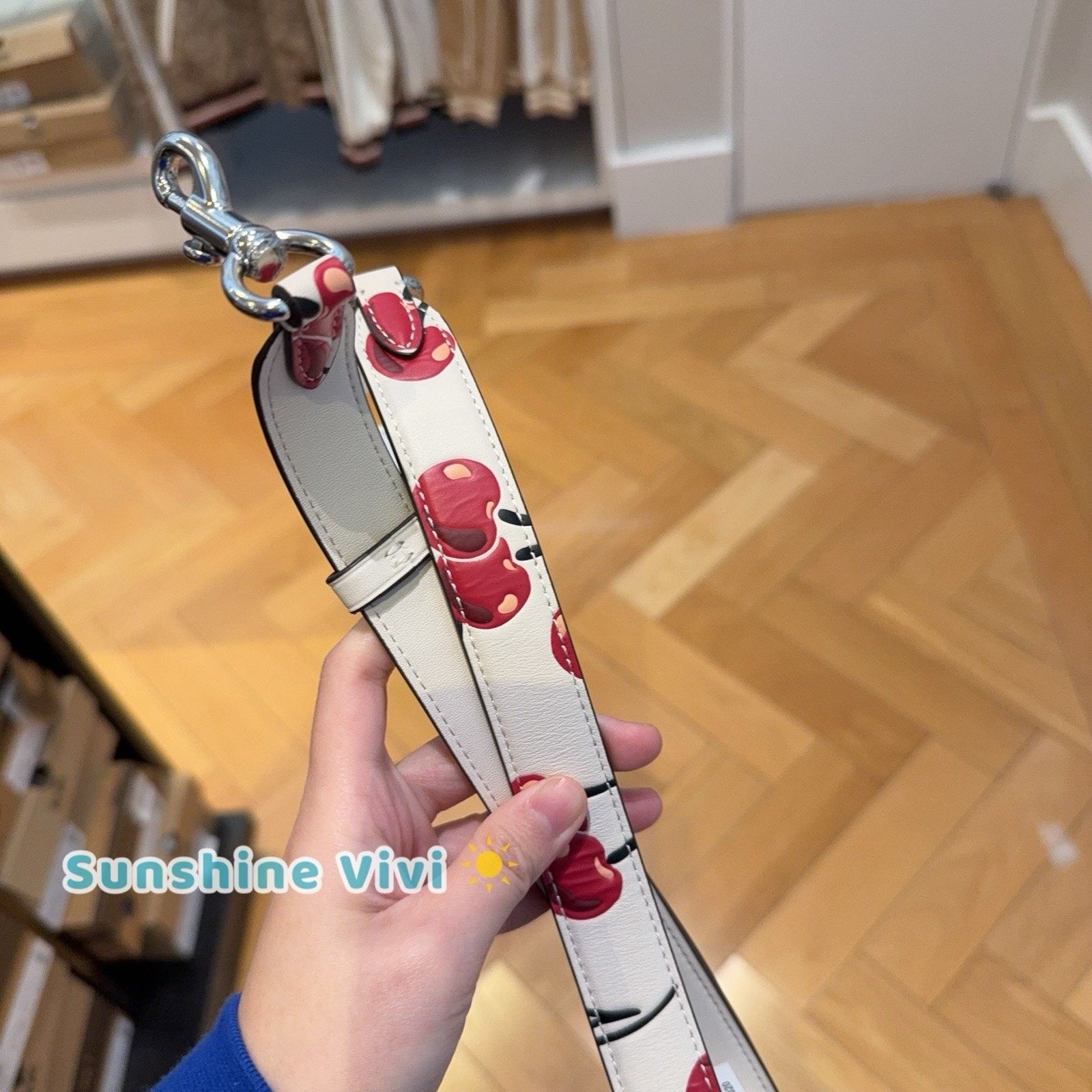 Coach NWT COACH CZ020 Replacement Strap Cherry Silver/Chalk Red Size ONE SIZE - 4 Thumbnail