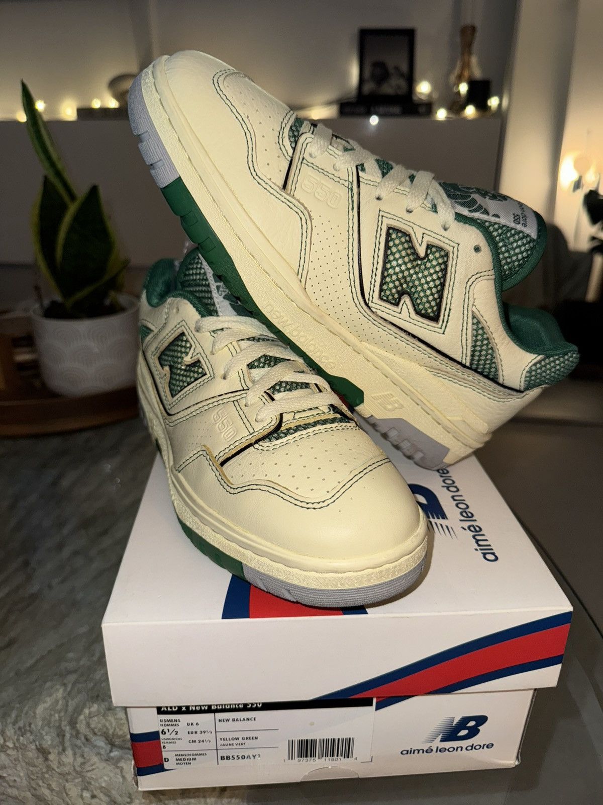 Very rare limited New Balance 550 Aime Leon Dore Gym Green